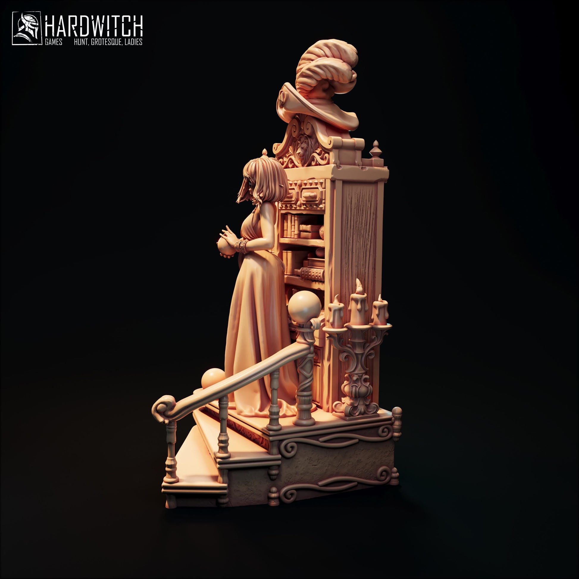 Vaitrin Morn Miniature (Standard & NSFW) - 28mm / 32mm / 36mm / 75mm - HardWitch Games - Resin Printed Figure for TTRPGs and Board Games