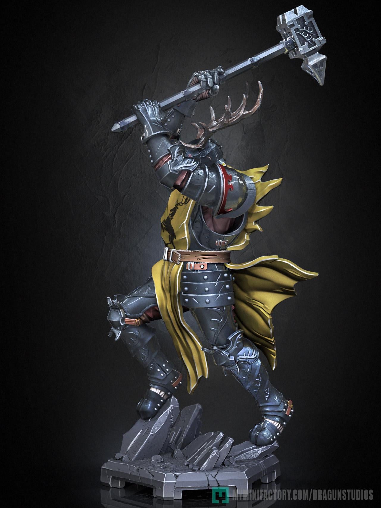 Storm End Lord Miniature - 28mm / 32mm / 36mm / 75mm - DraGun - Resin Printed Figure for TTRPGs and Board Games