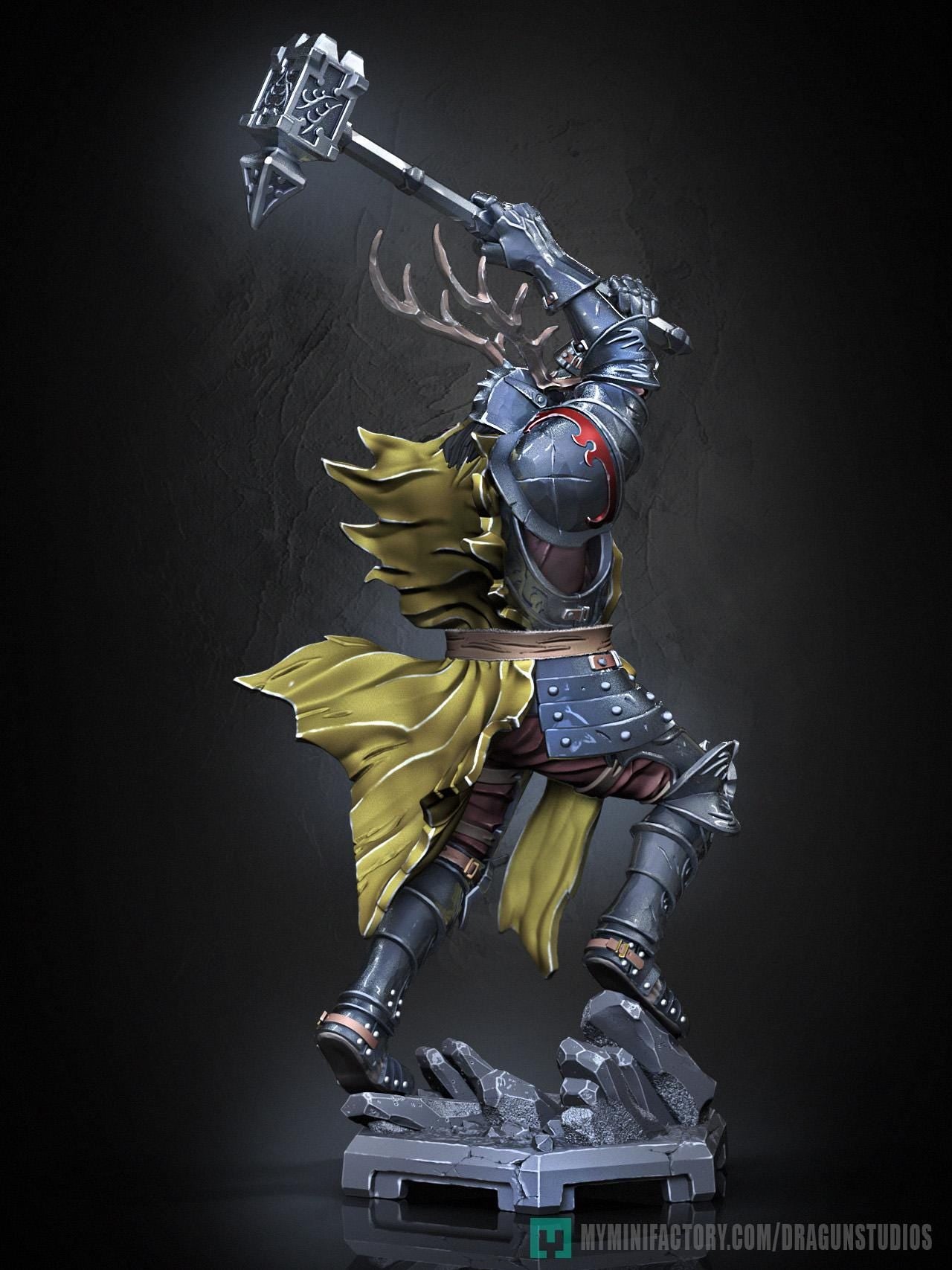 Storm End Lord Miniature - 28mm / 32mm / 36mm / 75mm - DraGun - Resin Printed Figure for TTRPGs and Board Games