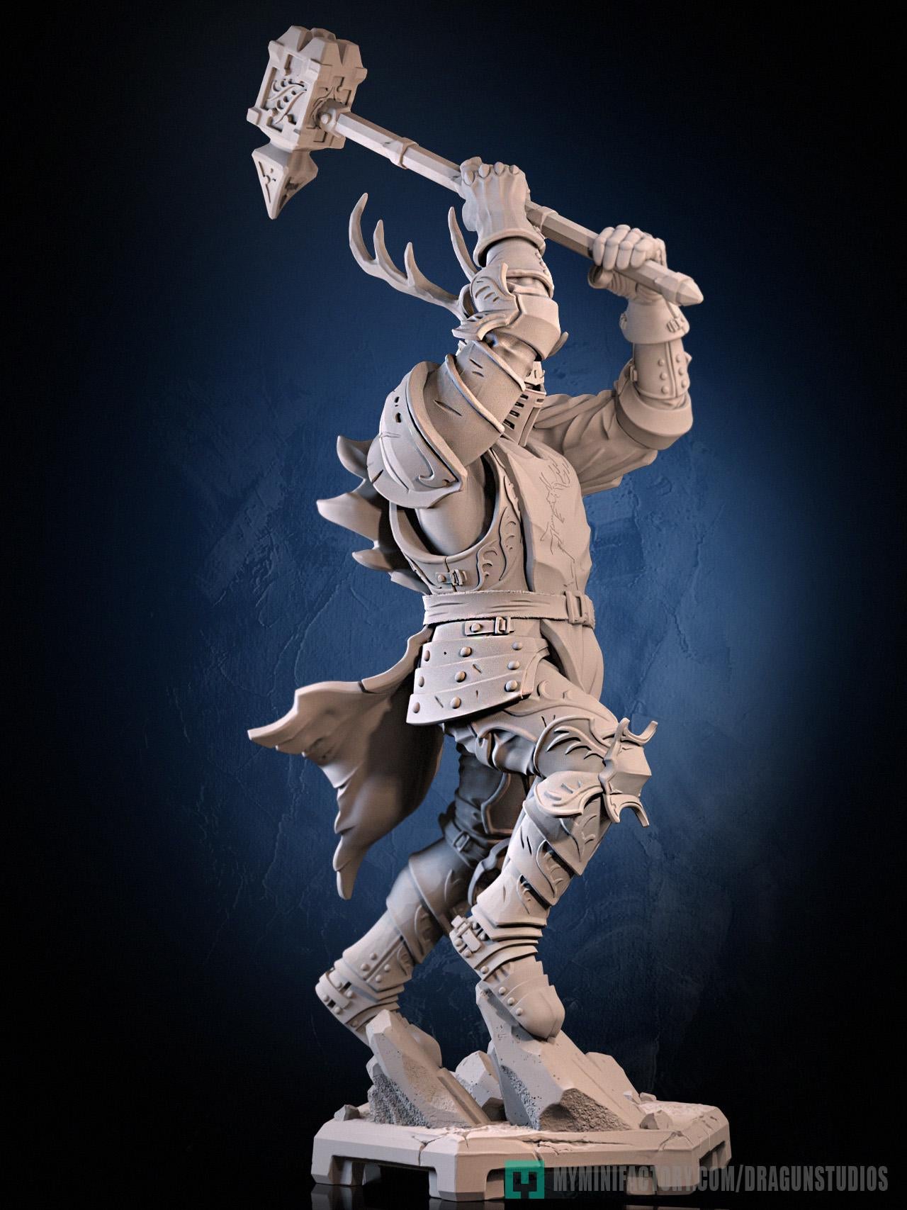Storm End Lord Miniature - 28mm / 32mm / 36mm / 75mm - DraGun - Resin Printed Figure for TTRPGs and Board Games