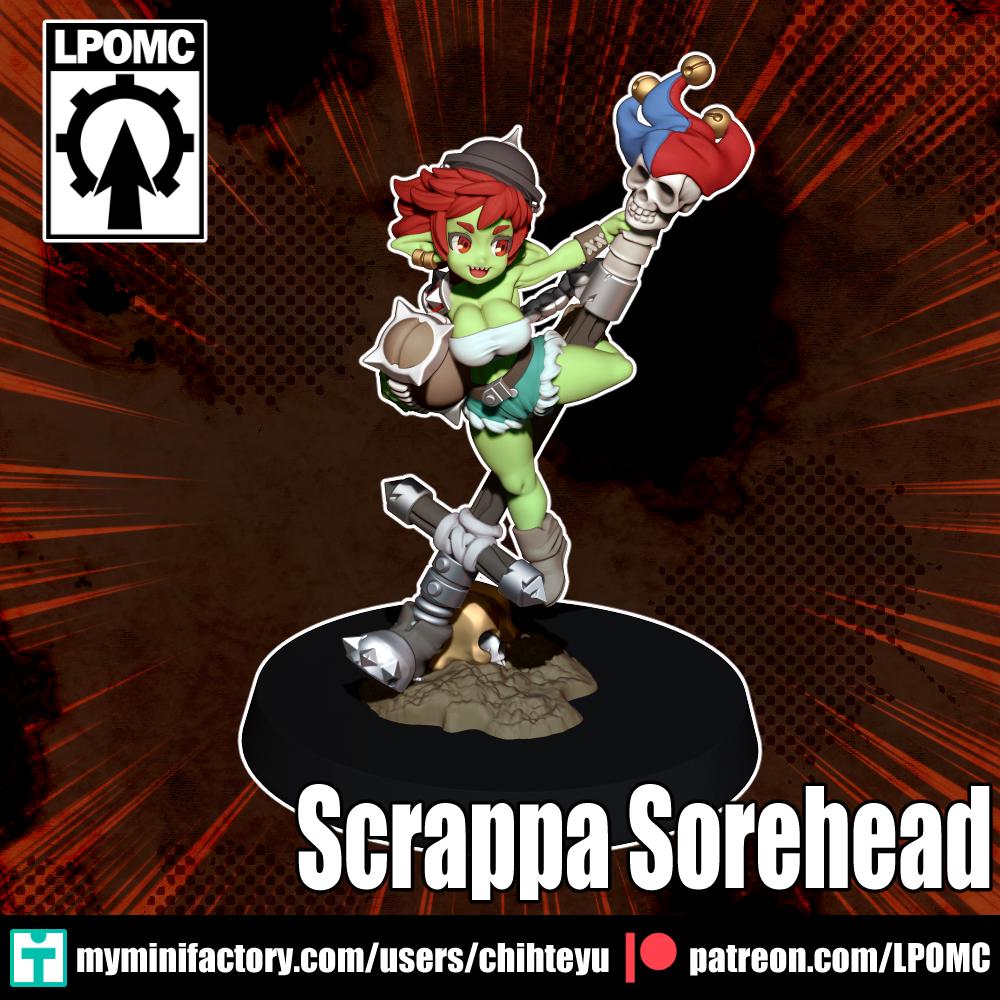 Scrappa Sorehead Miniature - 28mm / 32mm / 36mm - LPOMC - Unpainted Resin Printed Figure for D&D, TTRPGs, and Board Games
