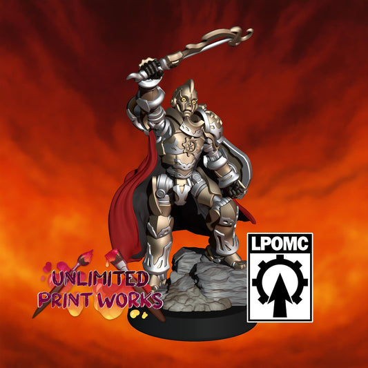 Miller-300 Miniature - 28mm / 32mm / 36mm - LPOMC - Unpainted Resin Printed Figure for D&D, TTRPGs, and Board Games