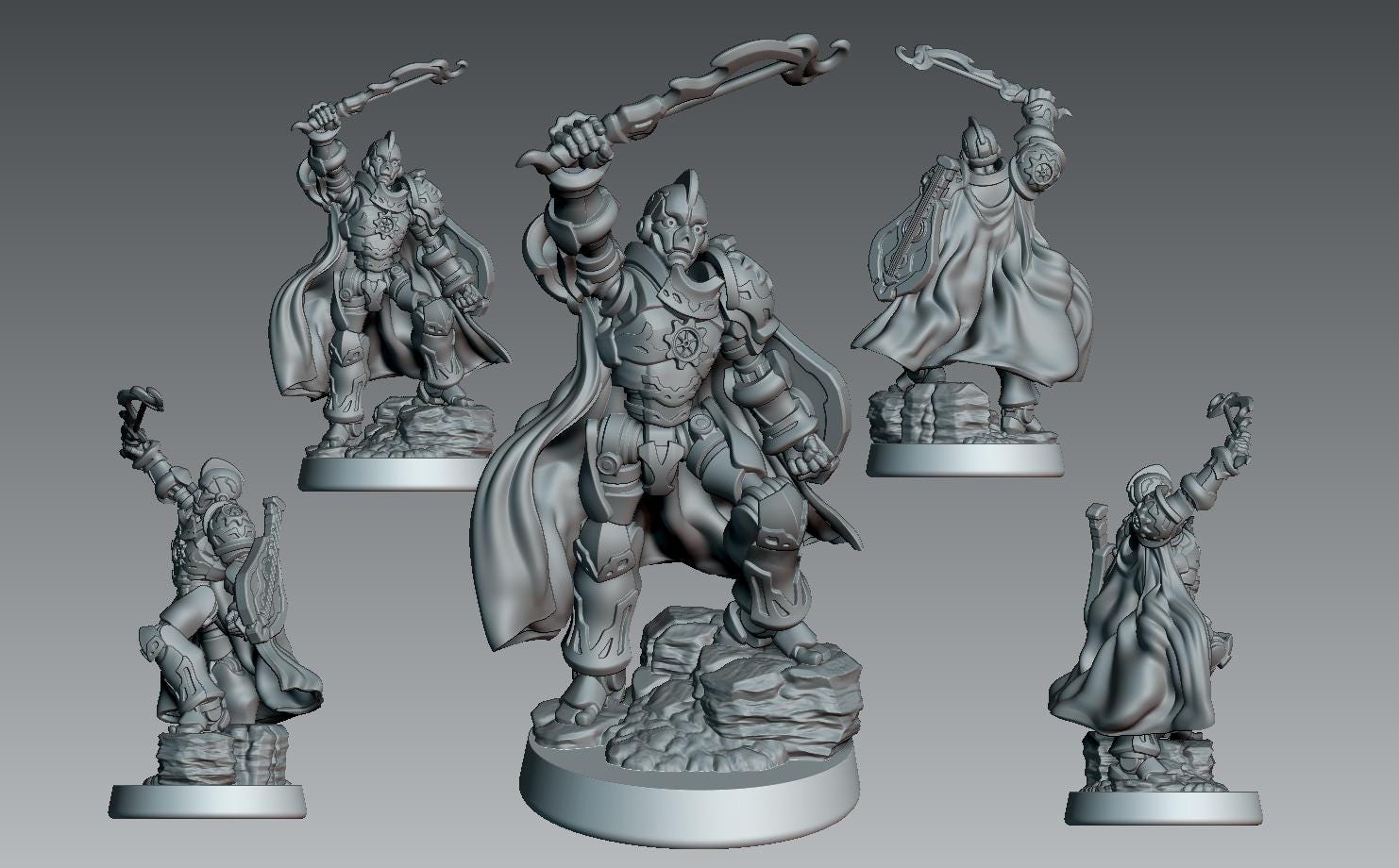 Miller-300 Miniature - 28mm / 32mm / 36mm - LPOMC - Unpainted Resin Printed Figure for D&D, TTRPGs, and Board Games