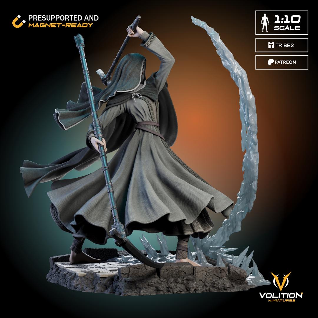 Frost Nun Figure - 28mm / 32mm / 36mm / 1:10 - Volition Miniatures - Resin Printed Figurine for D&D, TTRPGs, and Board Games