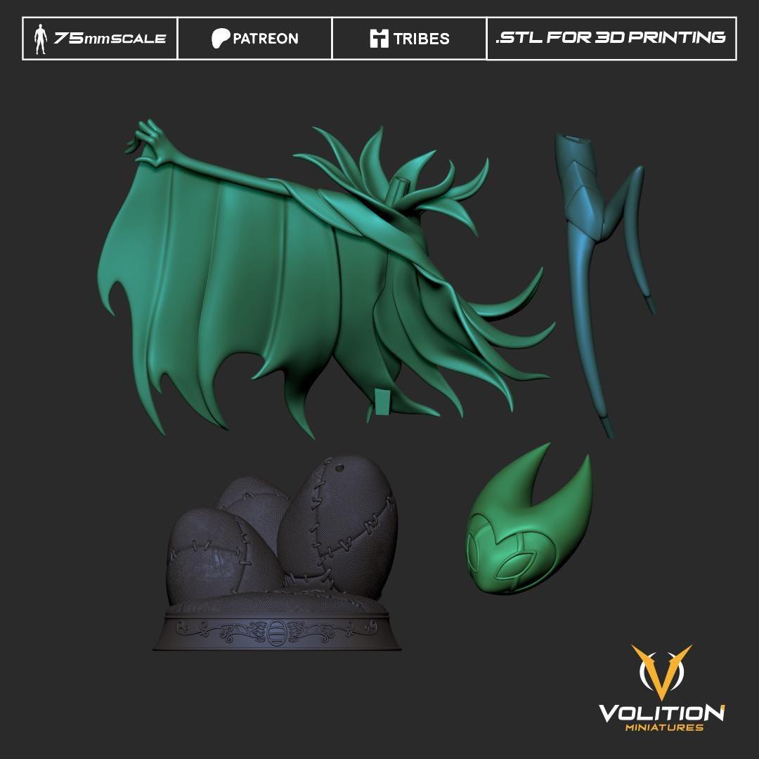 Lord of Dark Dreams Figure - 75mm - Volition Miniatures - Unpainted Resin Printed Figurine