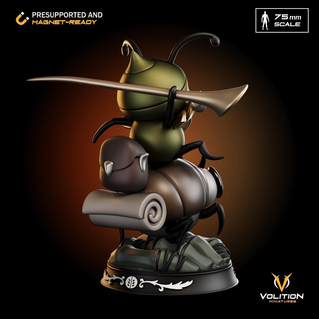 Old Warrior Figure - 75mm - Volition Miniatures - Unpainted Resin Printed Figurine
