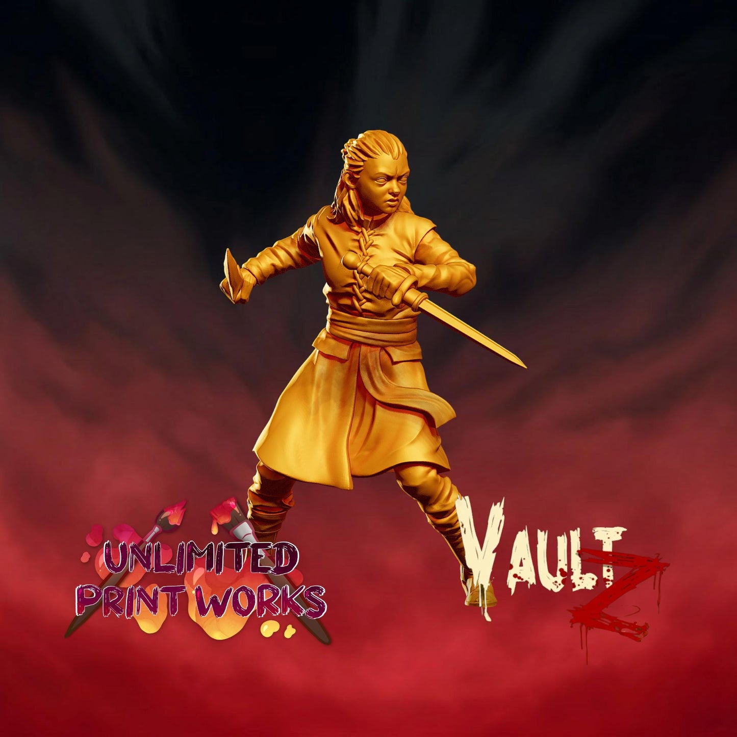 Avelyn Miniature - 28mm / 32mm / 36mm - VaultZ - Resin Printed Figures for D&D, TTRPGs, Zombicide, and Board Games