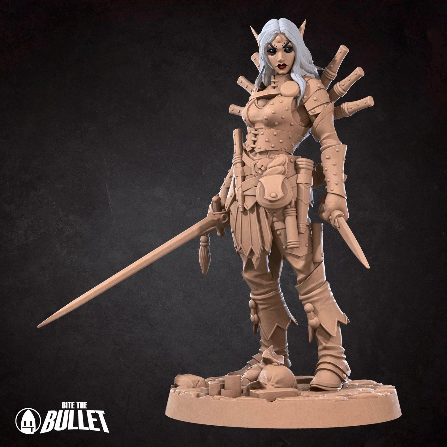 Elf Rogue Miniature - 28mm / 32mm / 36mm - Bite the Bullet - Resin Printed Figure for D&D, TTRPGs, and Board Games
