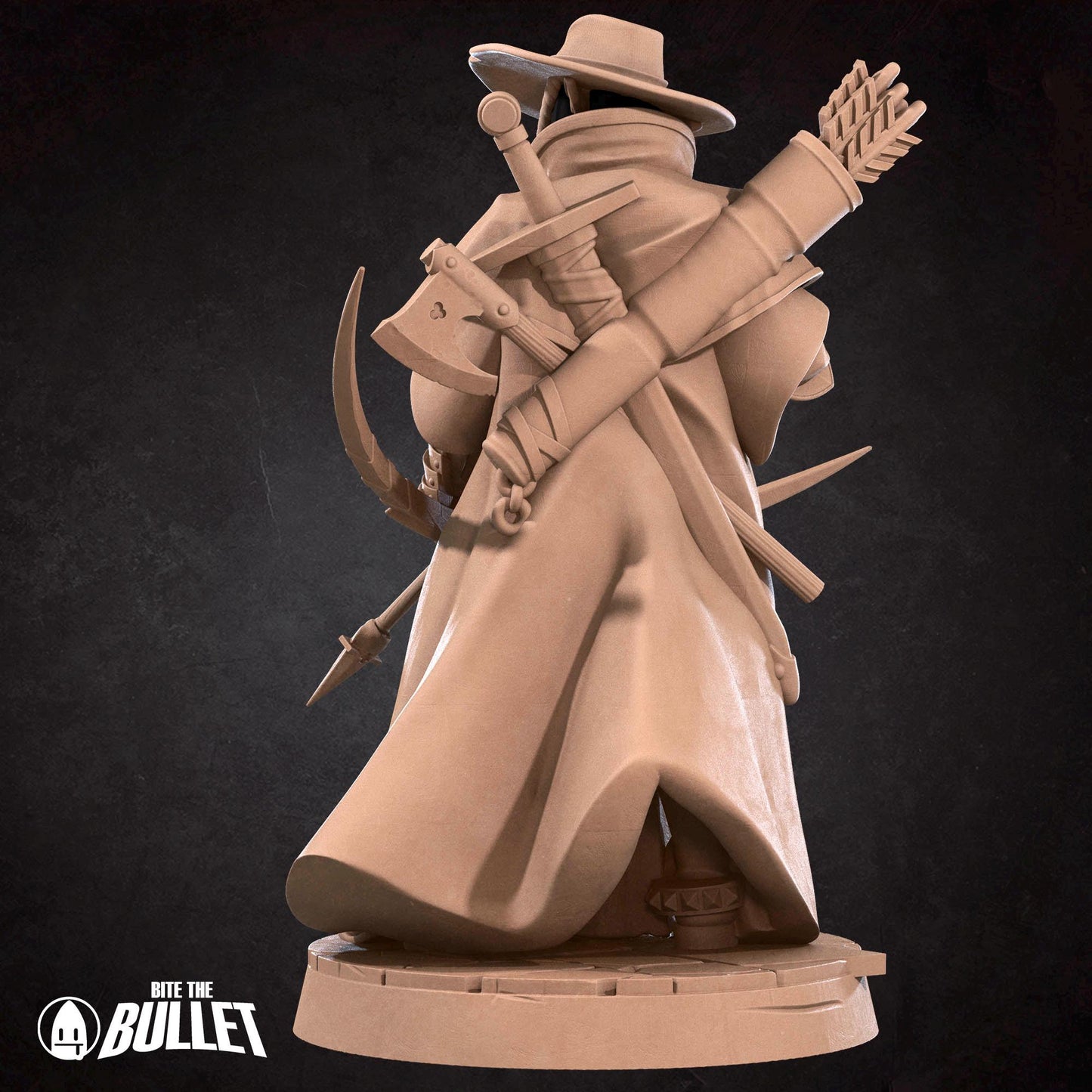 Half-Orc Ranger Vindicator Miniature - 28mm / 32mm / 36mm - Bite the Bullet - Resin Printed Figure for D&D, TTRPGs, and Board Games