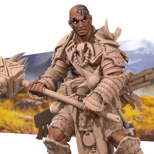 Human Bloodrager Miniature - 28mm / 32mm / 36mm - Bite the Bullet - Resin Printed Figure for D&D, TTRPGs, and Board Games