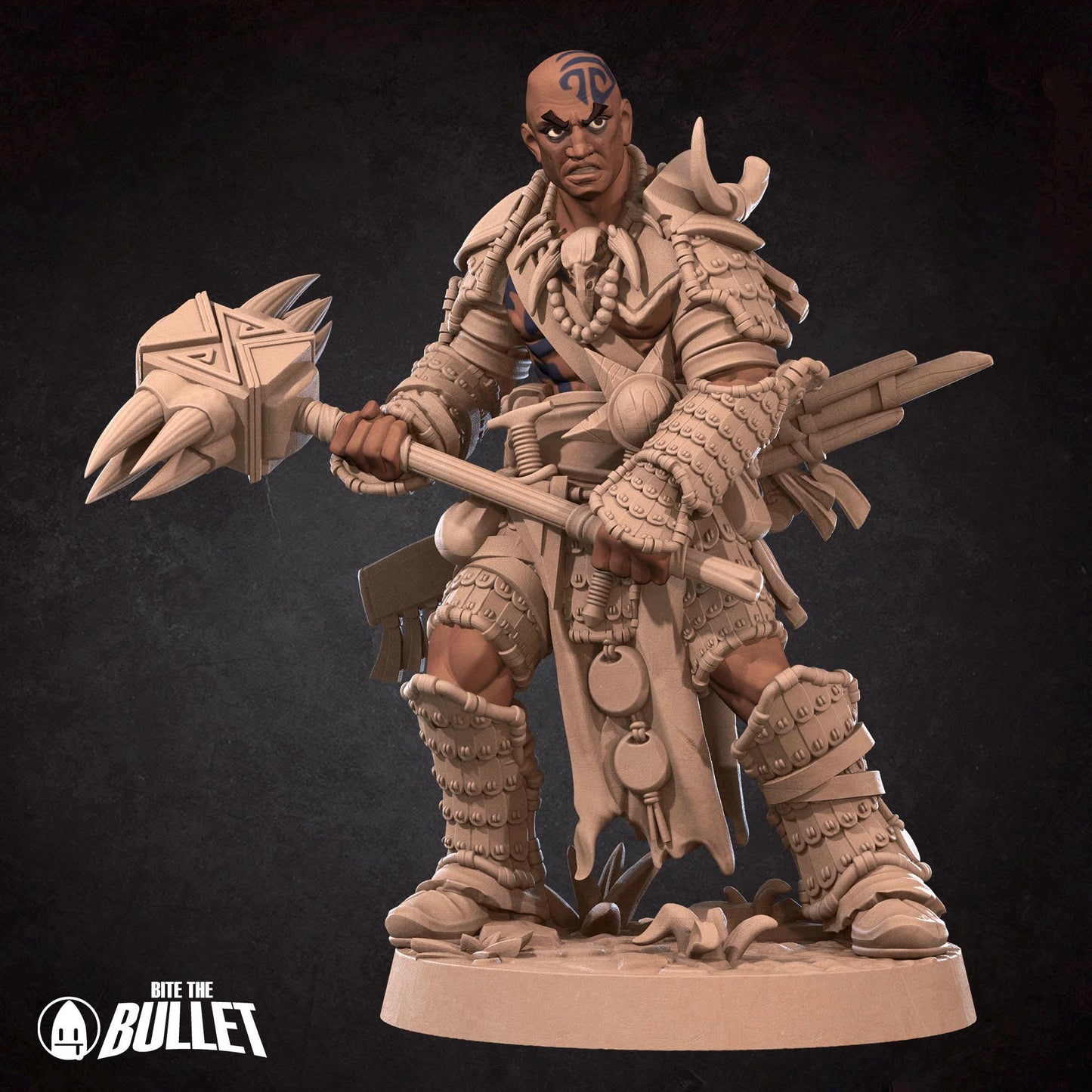 Human Bloodrager Miniature - 28mm / 32mm / 36mm - Bite the Bullet - Resin Printed Figure for D&D, TTRPGs, and Board Games
