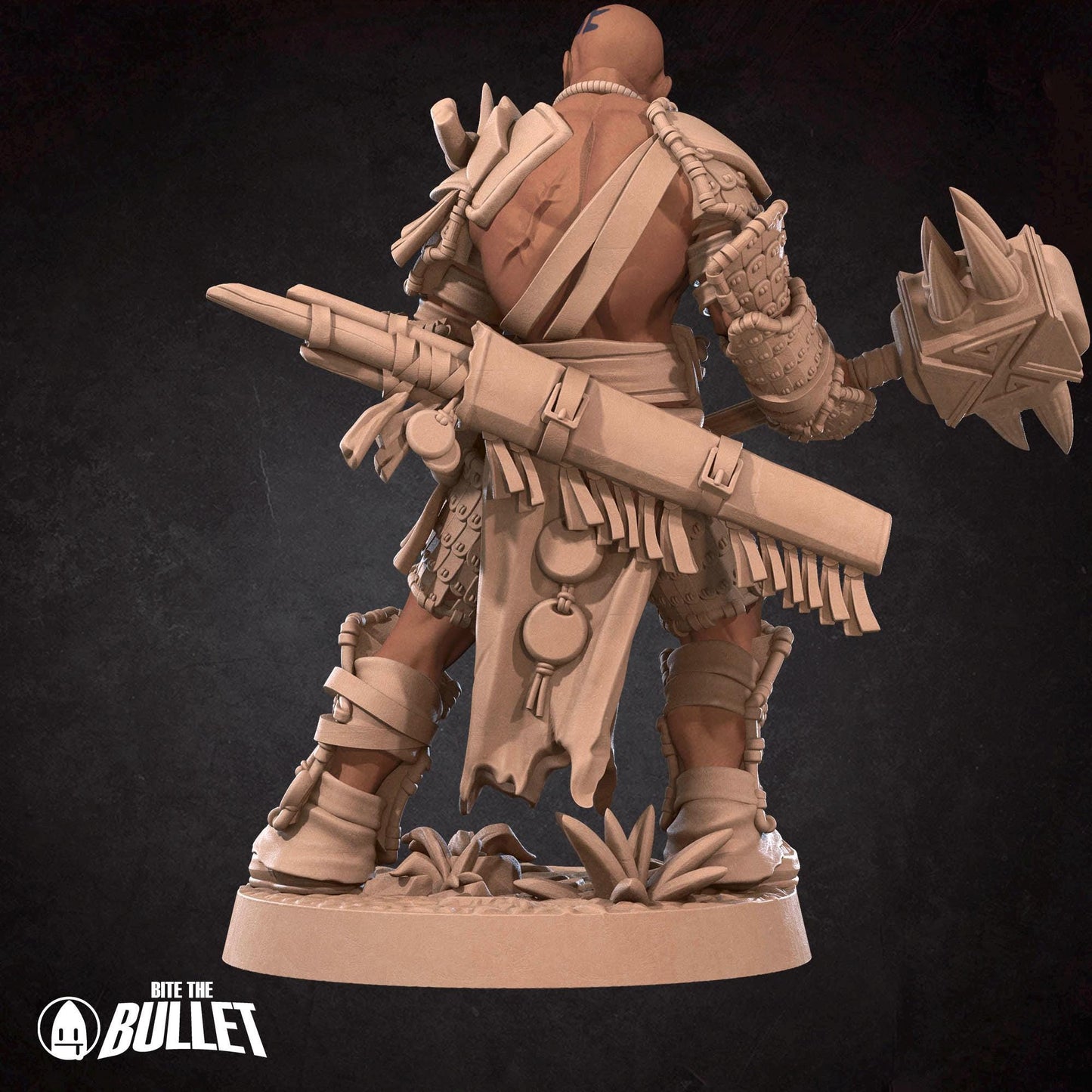 Human Bloodrager Miniature - 28mm / 32mm / 36mm - Bite the Bullet - Resin Printed Figure for D&D, TTRPGs, and Board Games