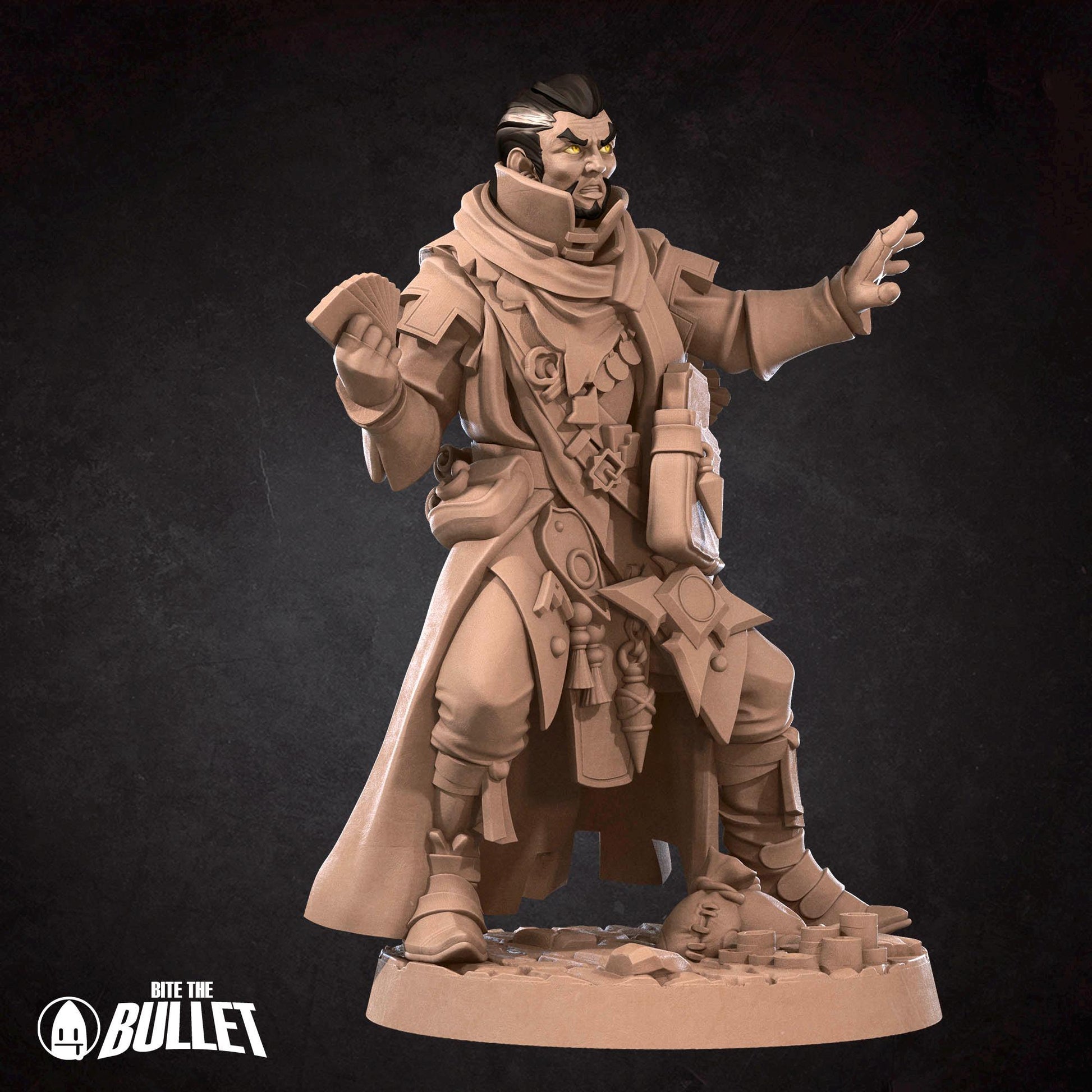 Human Medium Miniature - 28mm / 32mm / 36mm - Bite the Bullet - Resin Printed Figure for D&D, TTRPGs, and Board Games