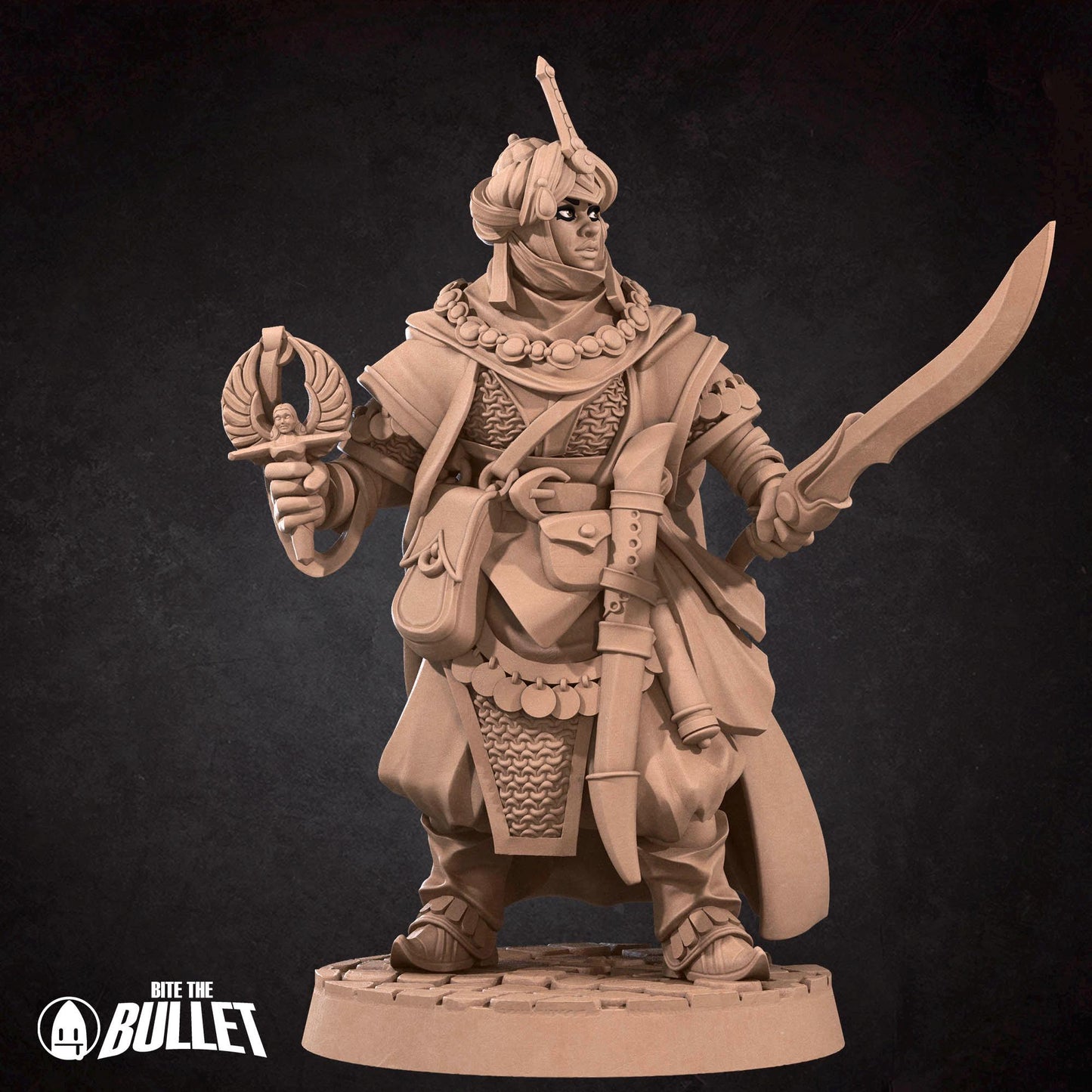 Human Cleric Miniature - 28mm / 32mm / 36mm - Bite the Bullet - Resin Printed Figure for D&D, TTRPGs, and Board Games