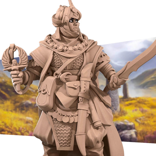 Human Cleric Miniature - 28mm / 32mm / 36mm - Bite the Bullet - Resin Printed Figure for D&D, TTRPGs, and Board Games