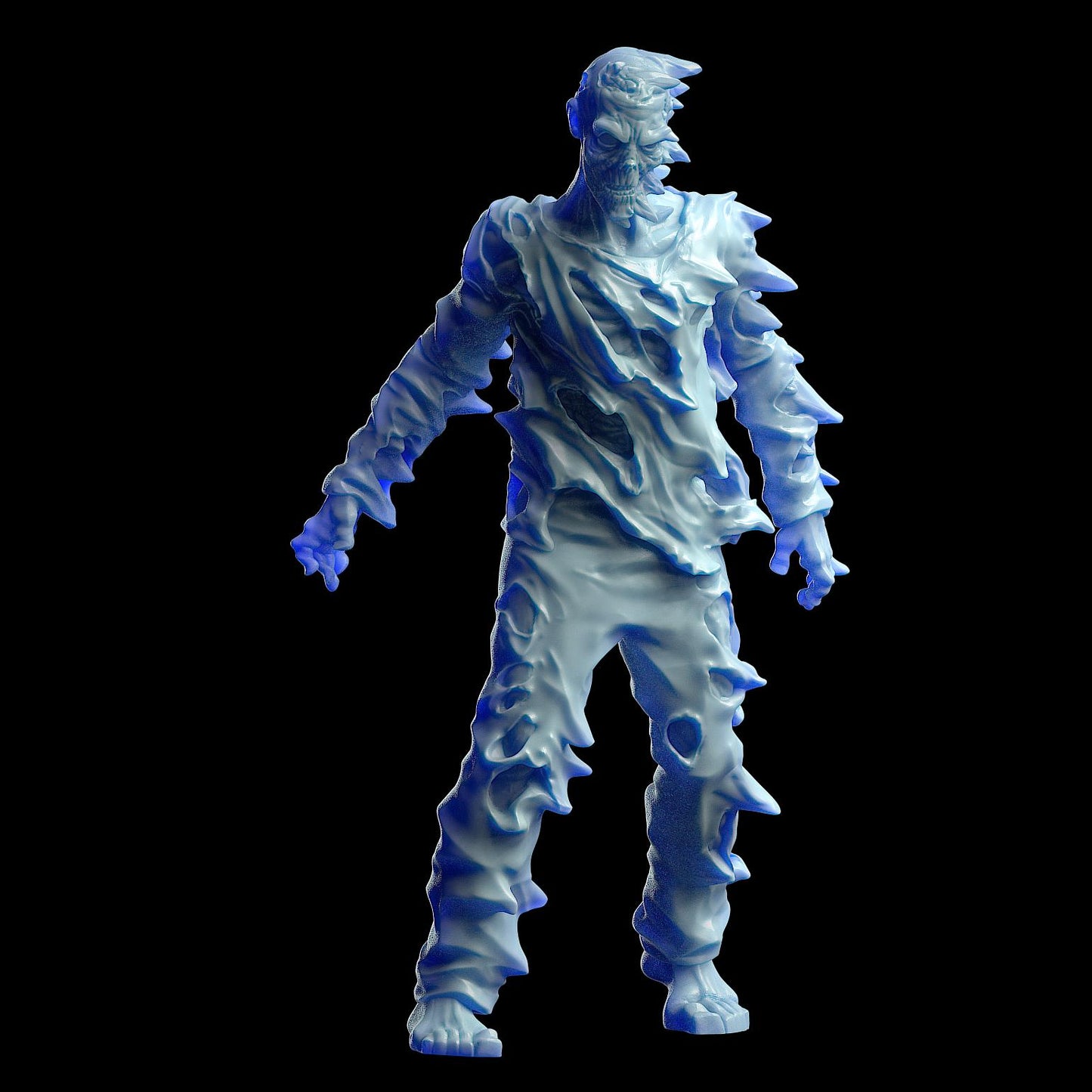Frozen Zombie Miniature (5 Variations) - 28mm / 32mm / 36mm - VaultZ - Resin Printed Figures for D&D, TTRPGs, Zombicide, and Board Games