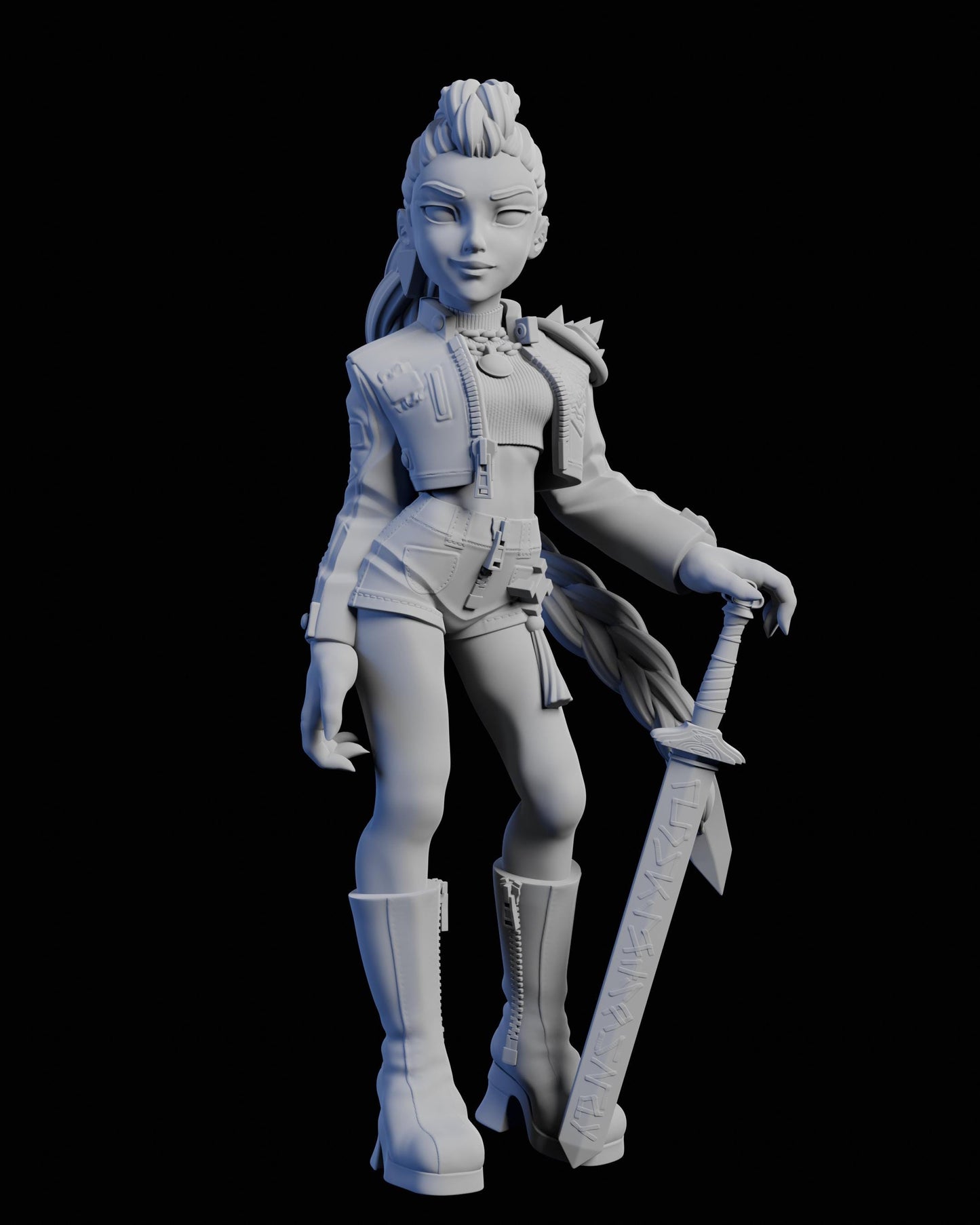 VALKYR//E Leader Miniature - 28mm / 32mm / 36mm / 75mm - Ethan Savage Studios - Unpainted Resin Printed Figure for TTRPGs, and Board Games