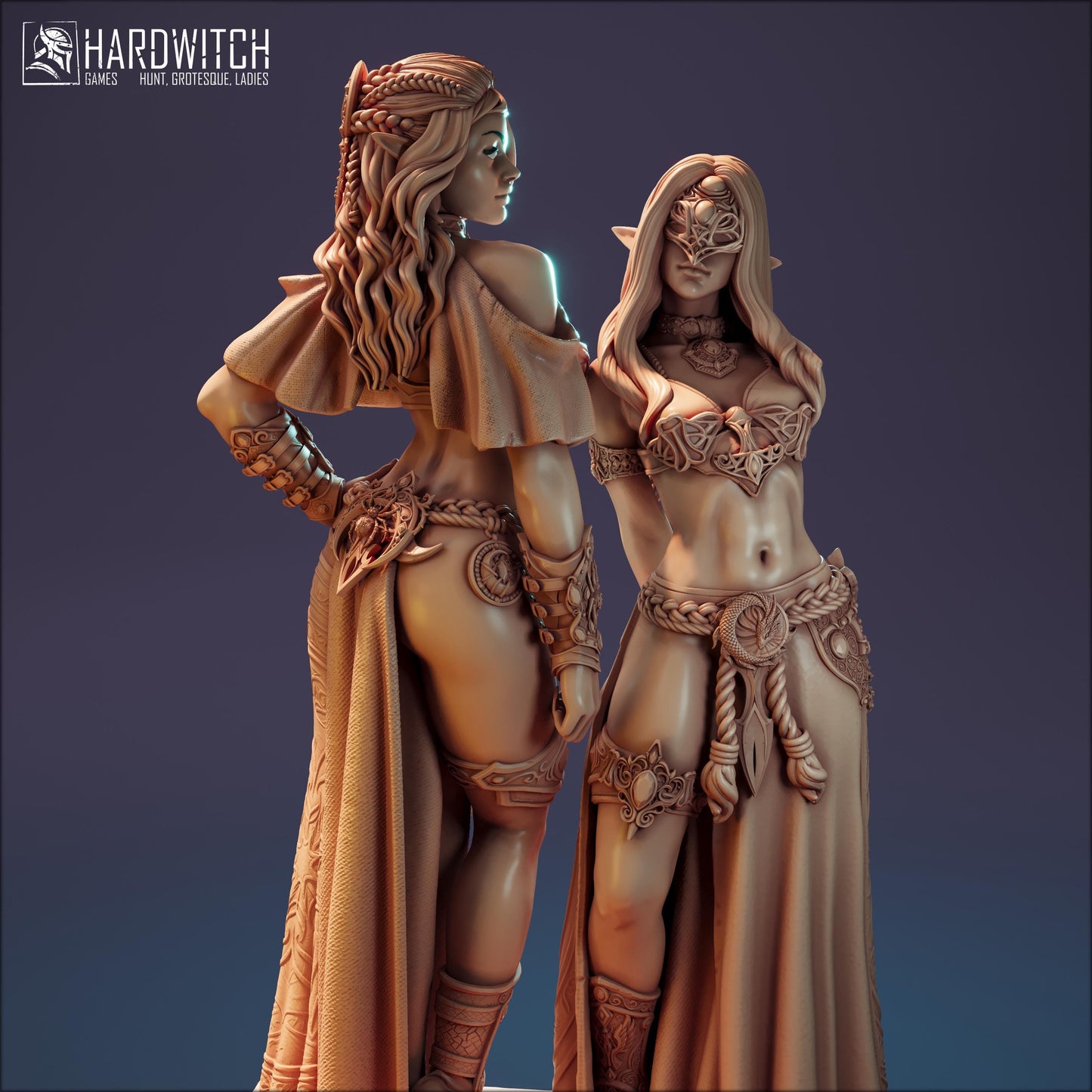 Echoes from the Umbra Miniature (w/NSFW Variation) - 28mm / 32mm / 36mm / 75mm - HardWitch Games - Resin Printed Figure for TTRPGs