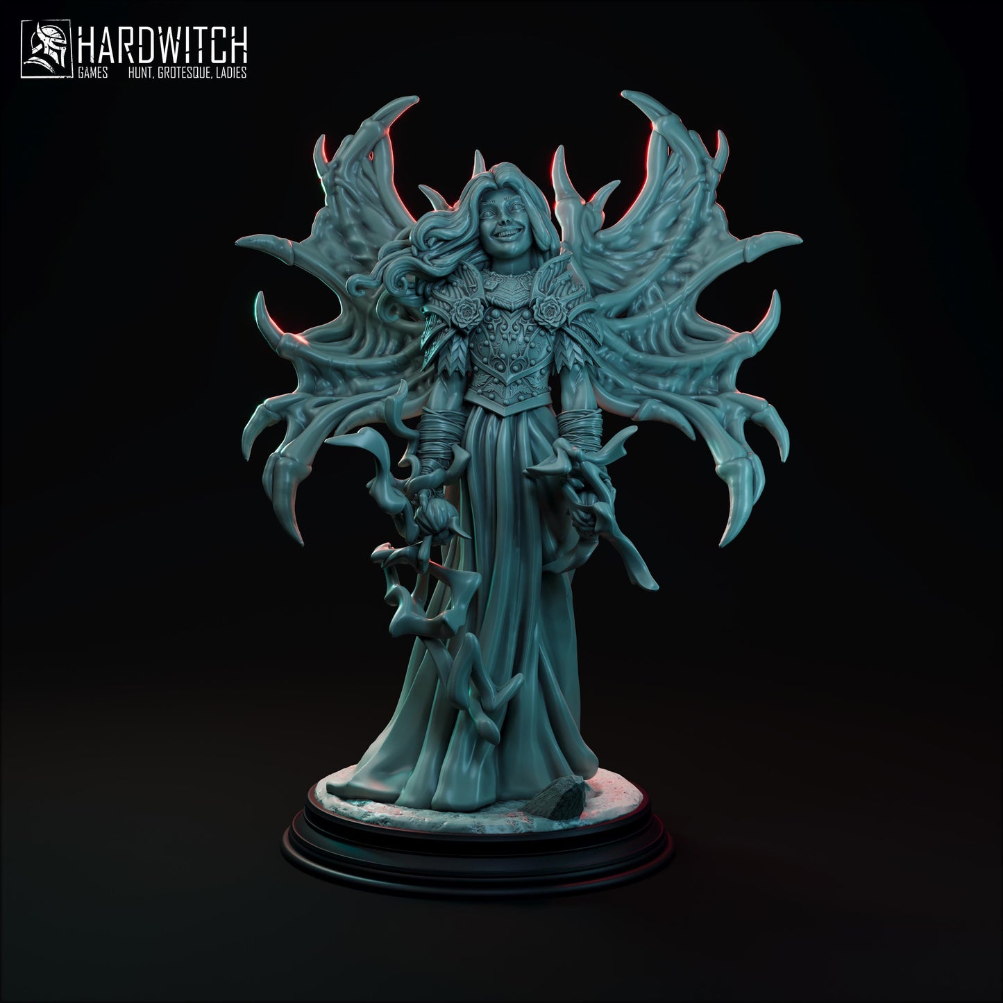 Flesh Princess Miniature - 28mm / 32mm / 36mm / 75mm - HardWitch Games - Resin Printed Figure for D&D, TTRPGs, and Board Gaming