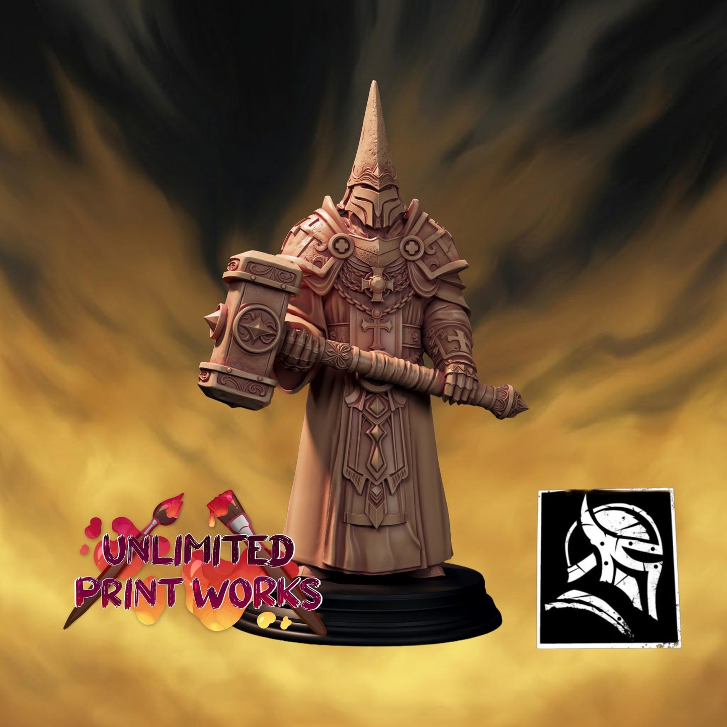 Grand Inquisitor Gardir Miniature - 28mm / 32mm / 36mm / 75mm - HardWitch Games - Resin Printed Figure for D&D, TTRPGs, and Board Gaming