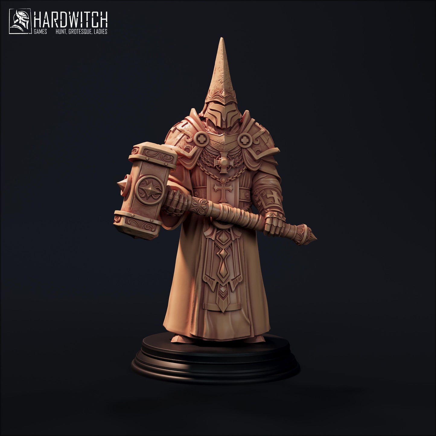 Grand Inquisitor Gardir Miniature - 28mm / 32mm / 36mm / 75mm - HardWitch Games - Resin Printed Figure for D&D, TTRPGs, and Board Gaming