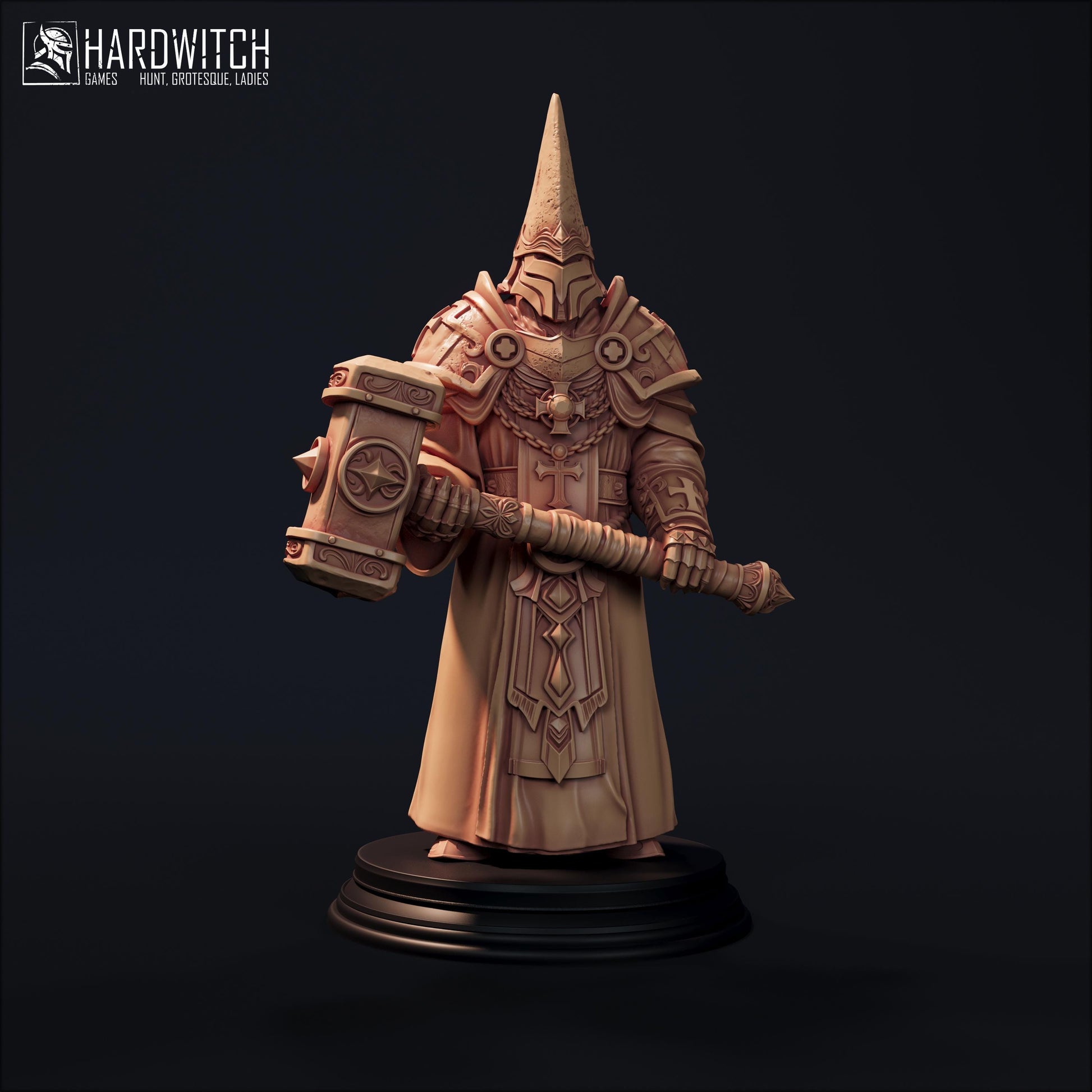 Grand Inquisitor Gardir Miniature - 28mm / 32mm / 36mm / 75mm - HardWitch Games - Resin Printed Figure for D&D, TTRPGs, and Board Gaming