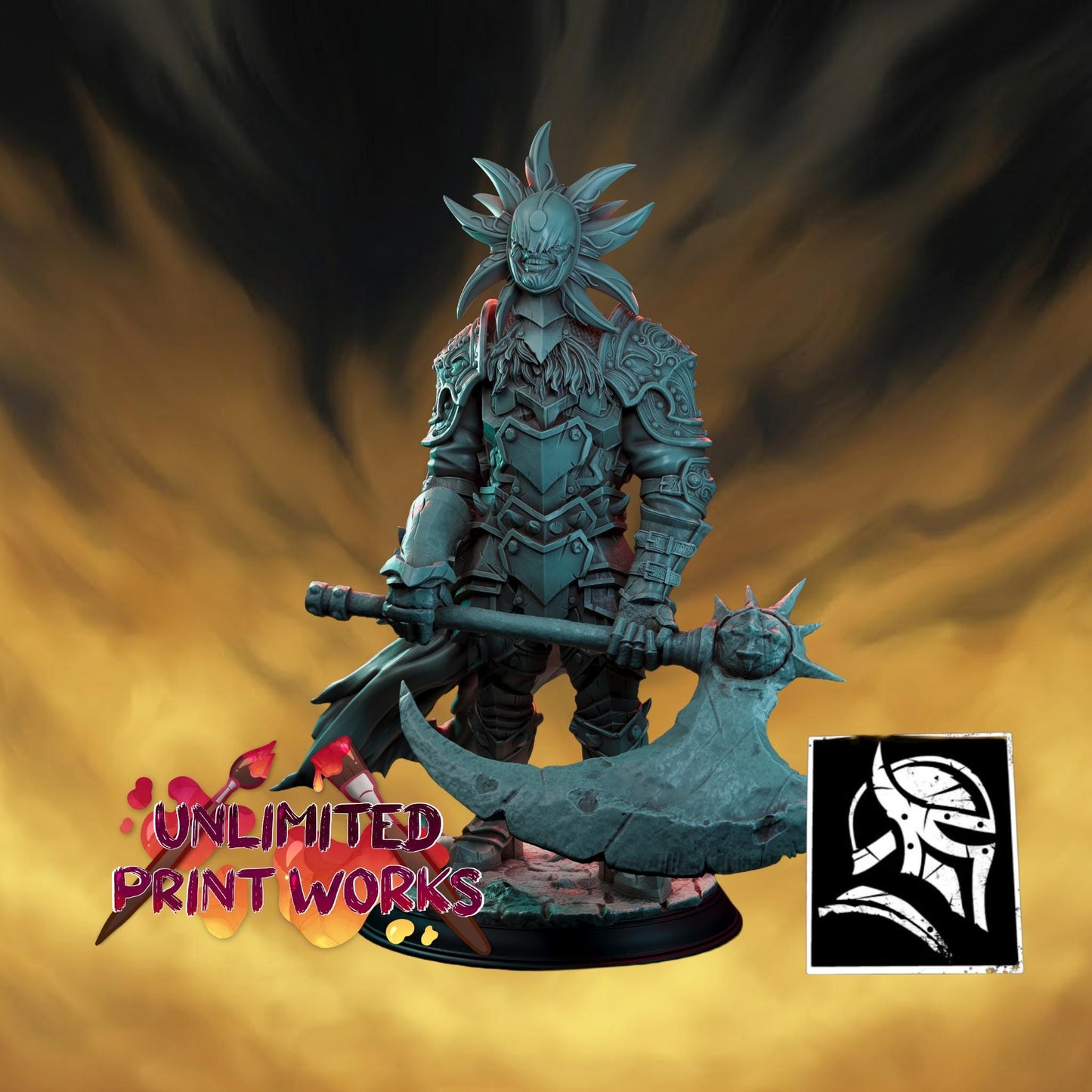 Flesh Warden Miniature - 28mm / 32mm / 36mm / 75mm - HardWitch Games - Resin Printed Figure for D&D, TTRPGs, and Board Gaming