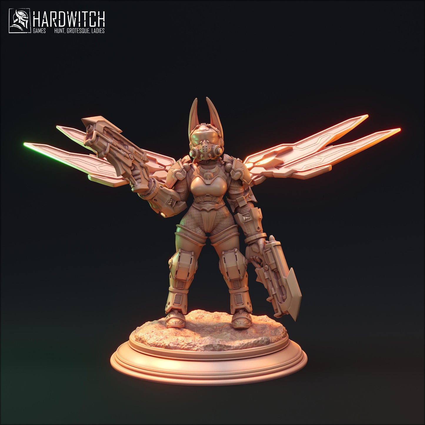 Cybernetic Miniature Set - 28mm / 32mm / 36mm - HardWitch Games - Resin Printed Figure for D&D, TTRPGs, and Board Games