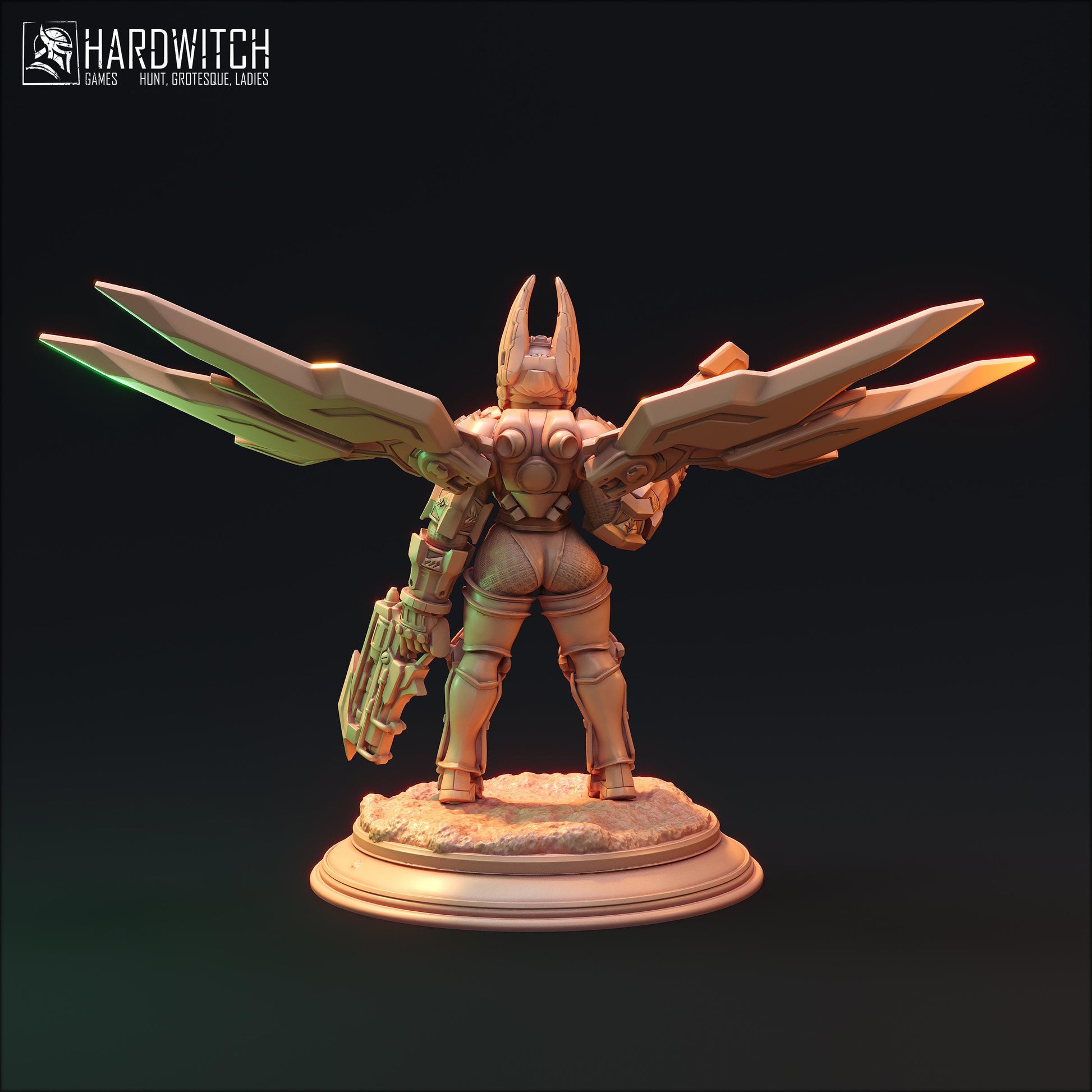 Cybernetic Miniature Set - 28mm / 32mm / 36mm - HardWitch Games - Resin Printed Figure for D&D, TTRPGs, and Board Games