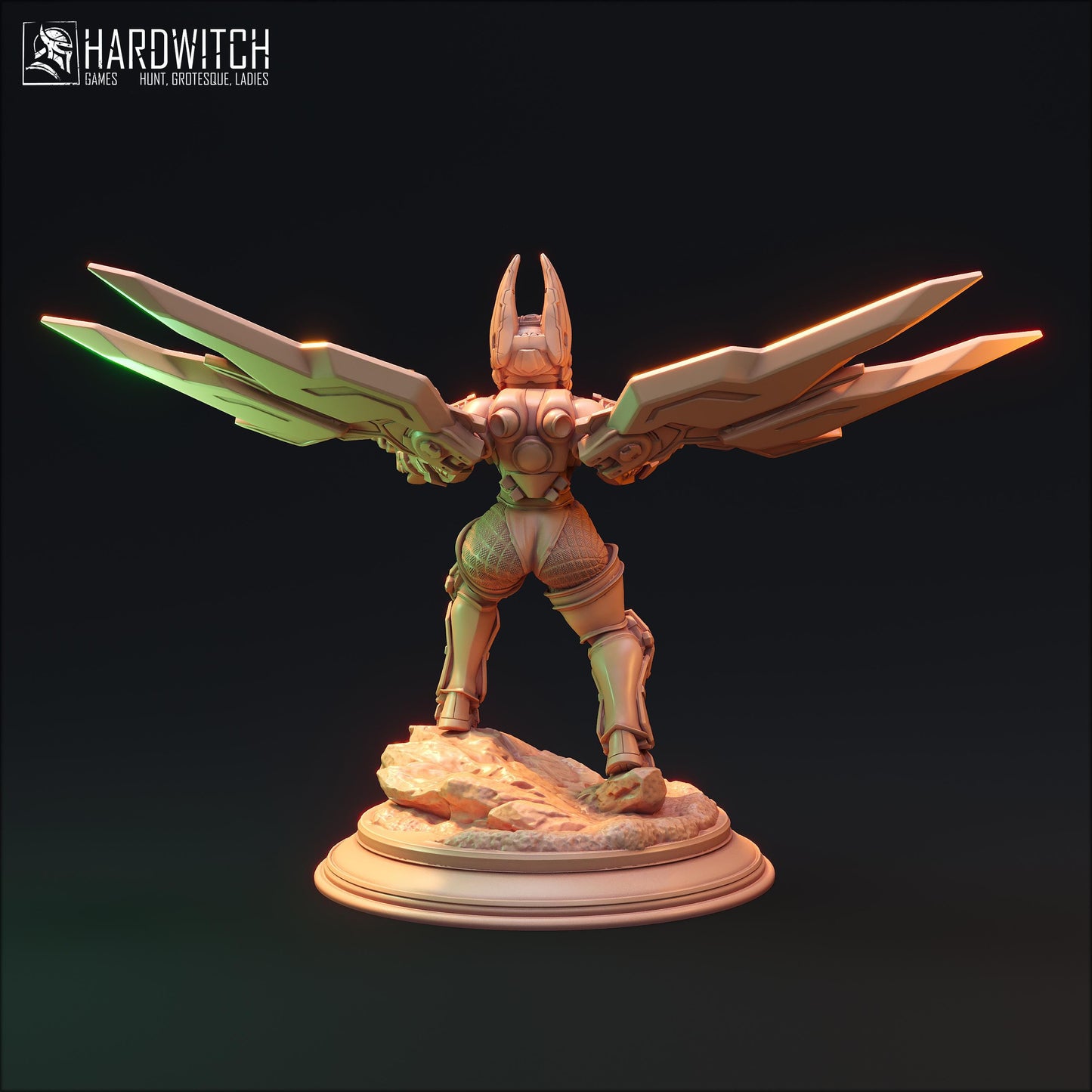 Cybernetic Miniature Set - 28mm / 32mm / 36mm - HardWitch Games - Resin Printed Figure for D&D, TTRPGs, and Board Games