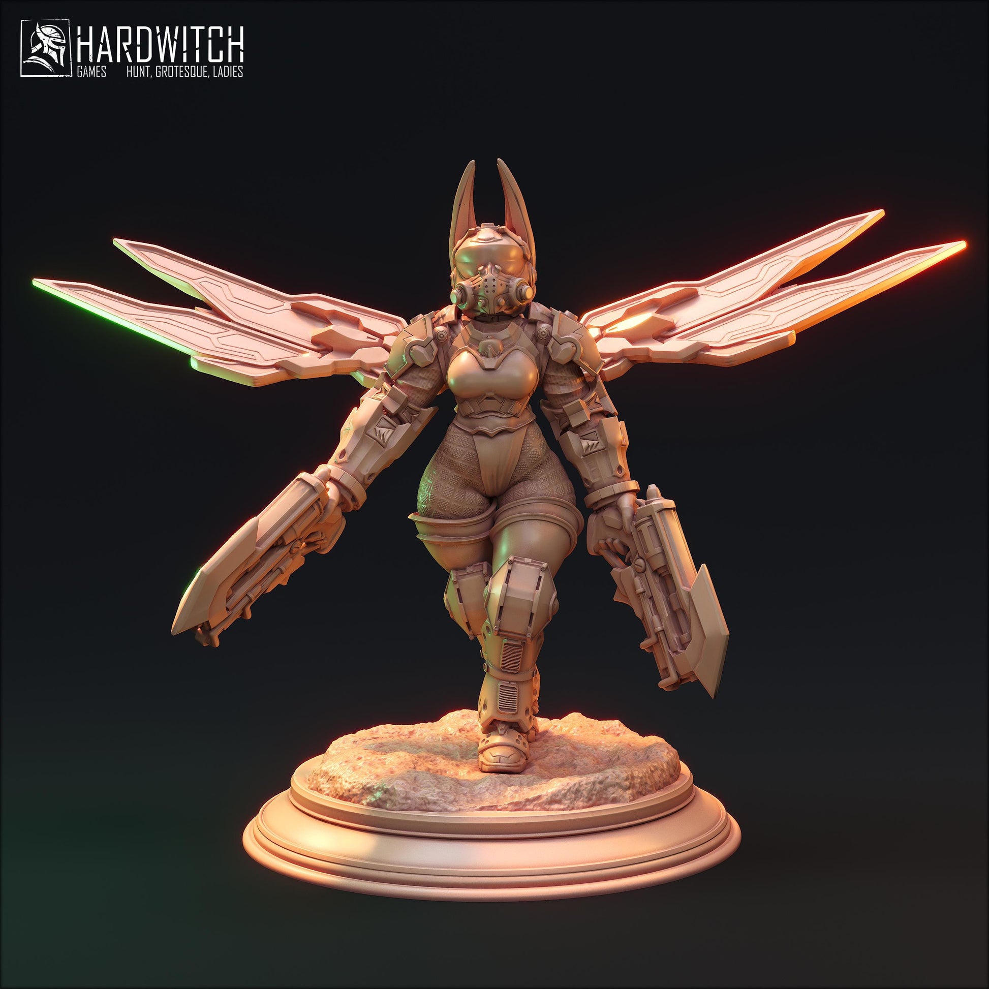 Cybernetic Miniature Set - 28mm / 32mm / 36mm - HardWitch Games - Resin Printed Figure for D&D, TTRPGs, and Board Games