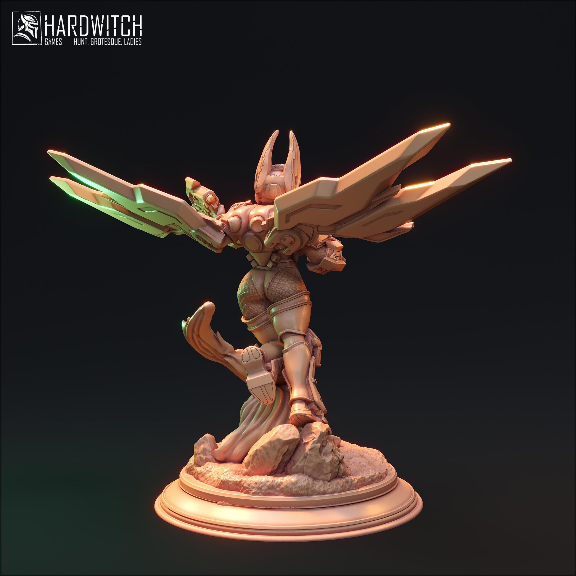 Cybernetic Miniature Set - 28mm / 32mm / 36mm - HardWitch Games - Resin Printed Figure for D&D, TTRPGs, and Board Games