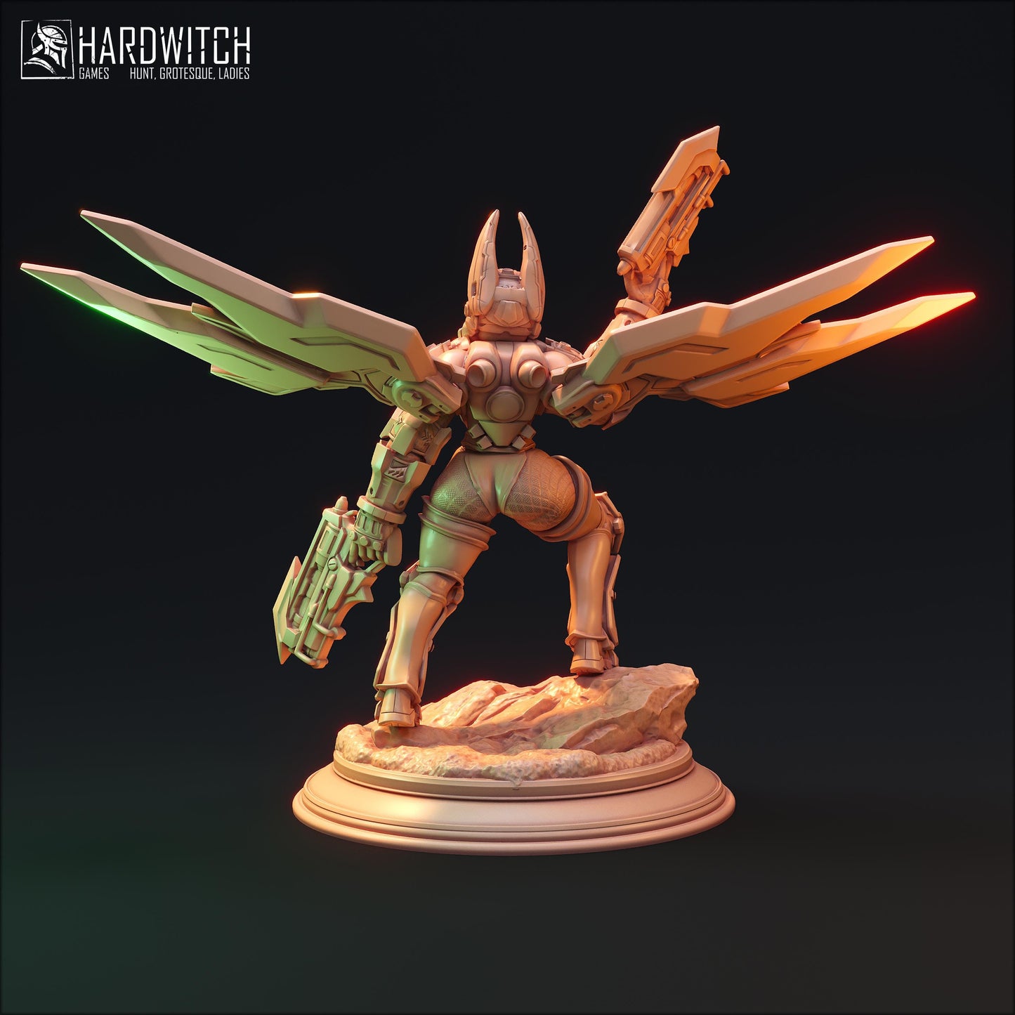 Cybernetic Miniature Set - 28mm / 32mm / 36mm - HardWitch Games - Resin Printed Figure for D&D, TTRPGs, and Board Games