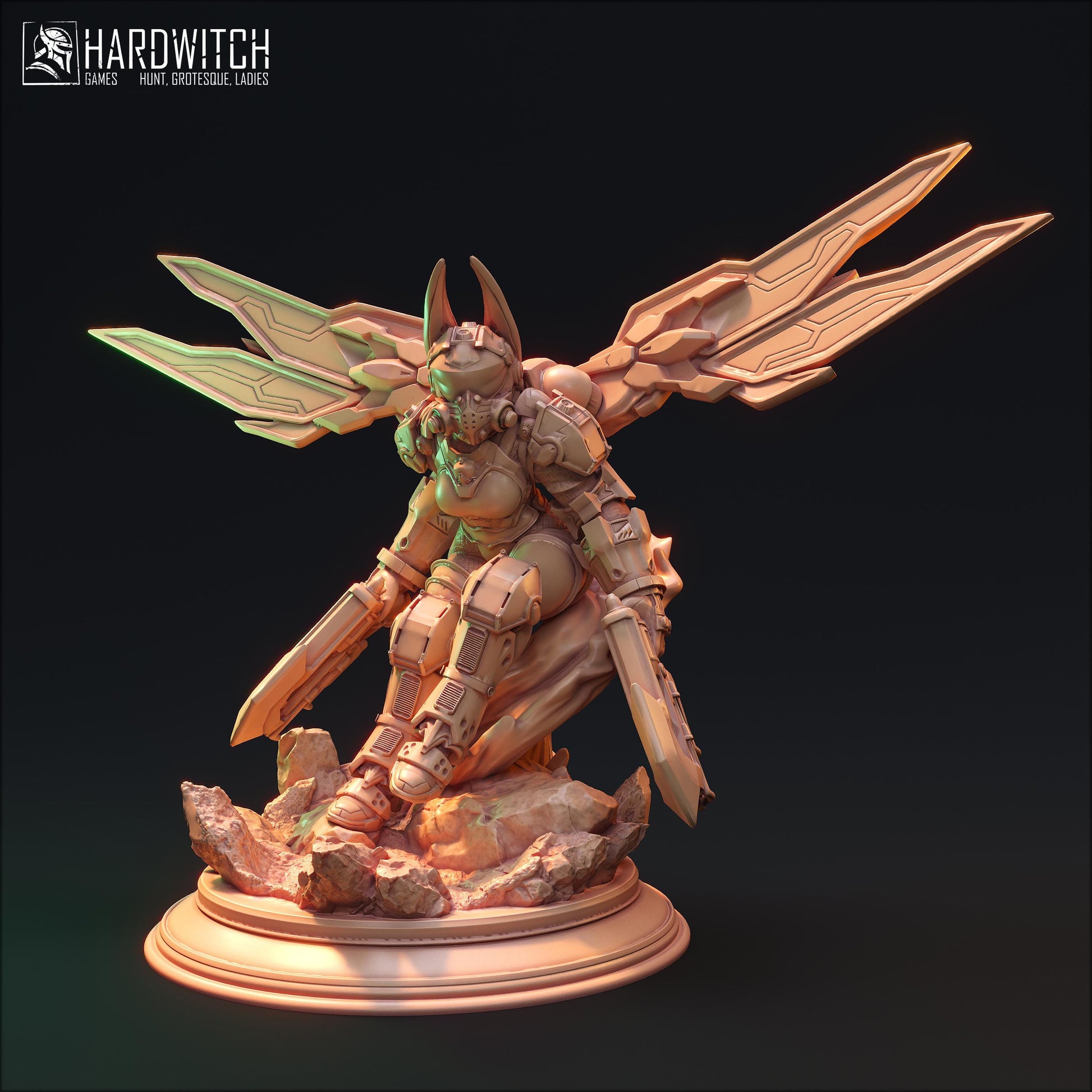 Cybernetic Miniature Set - 28mm / 32mm / 36mm - HardWitch Games - Resin Printed Figure for D&D, TTRPGs, and Board Games
