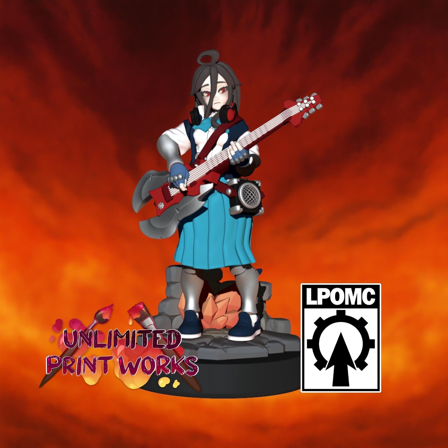 ASD Shizune Miniature - 28mm / 32mm / 36mm - LPOMC - Unpainted Resin Printed Figure for D&D, TTRPGs, and Board Games