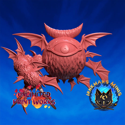 Eyeball Demon Miniature - 28mm / 32mm / 36mm - Irnkman's Minis - Unpainted Resin Printed Figure for D&D, TTRPGs, and Board Games