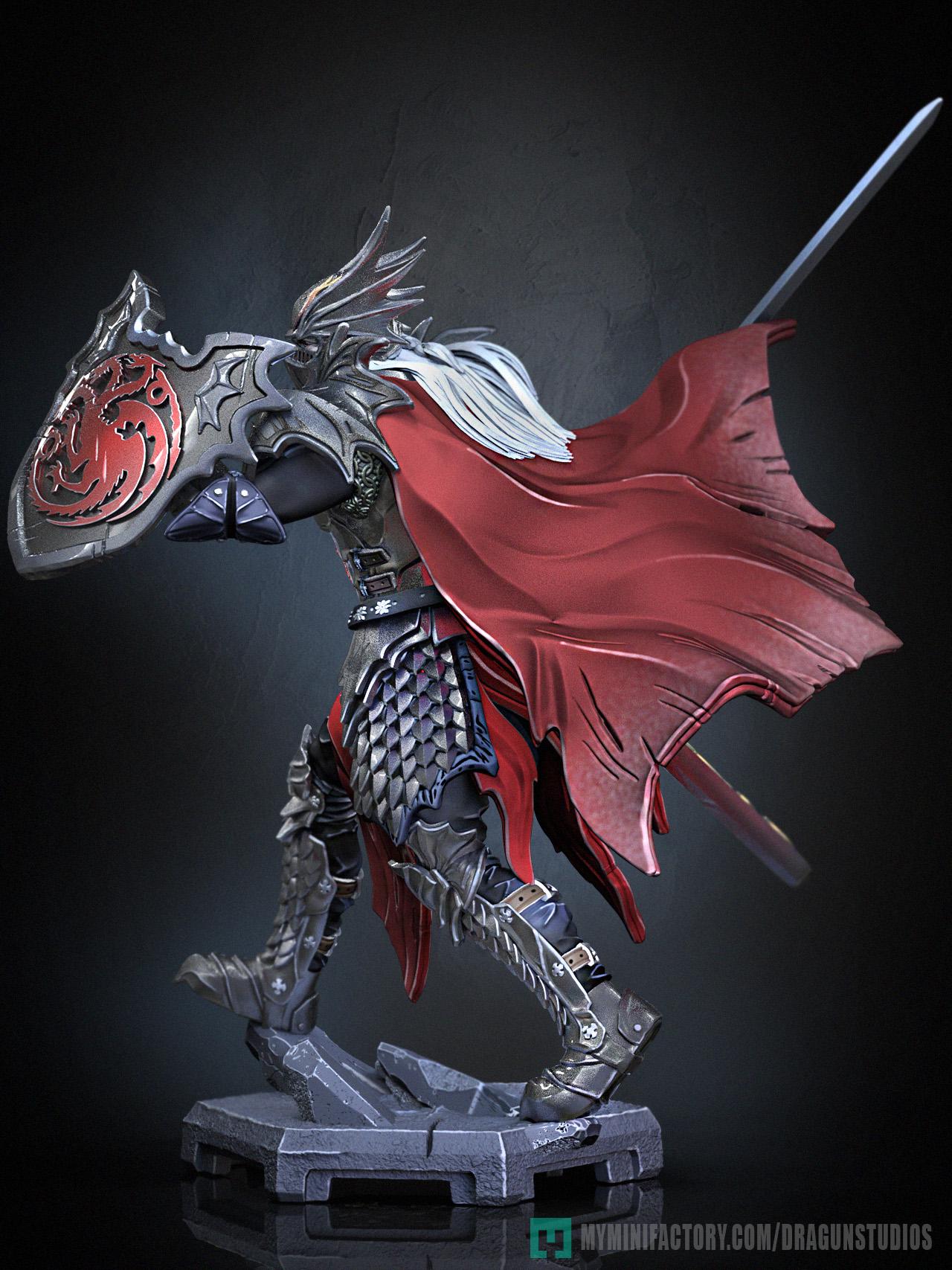 Last Dragon Miniature - 52mm / 97mm - DraGun - Resin Printed Figure for TTRPGs and Board Games