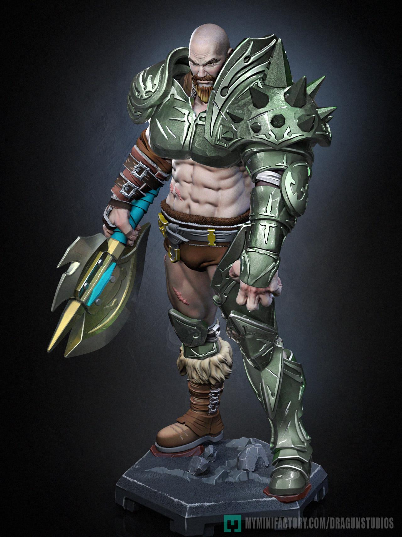 Perceval v3 Miniature - 28mm / 32mm / 36mm / 75mm - DraGun - Resin Printed Figure for TTRPGs and Board Games