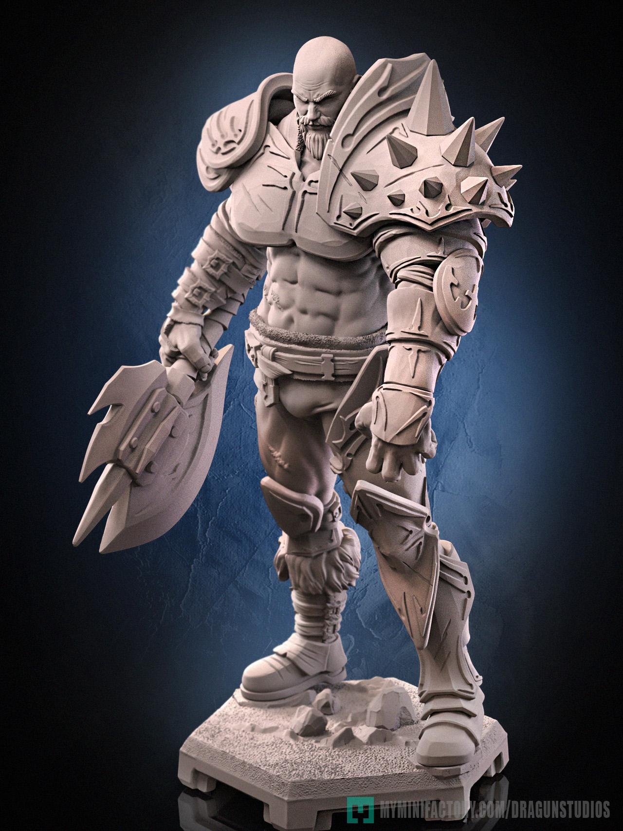 Perceval v3 Miniature - 28mm / 32mm / 36mm / 75mm - DraGun - Resin Printed Figure for TTRPGs and Board Games