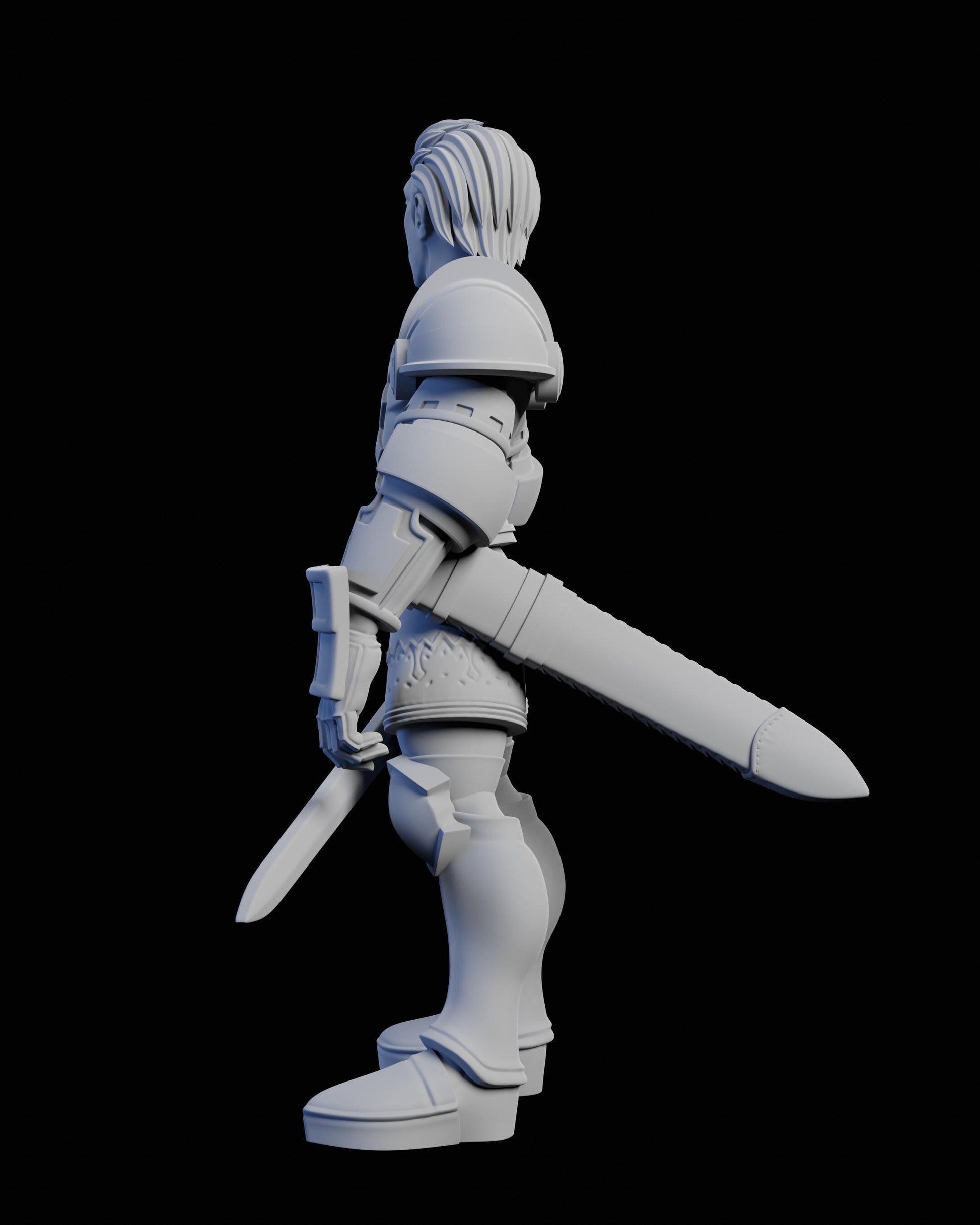 Holy Knight Miniature - 28mm / 32mm / 36mm / 75mm - Ethan Savage Studios - Unpainted Resin Printed Figure for D&D, TTRPGs, and Board Games
