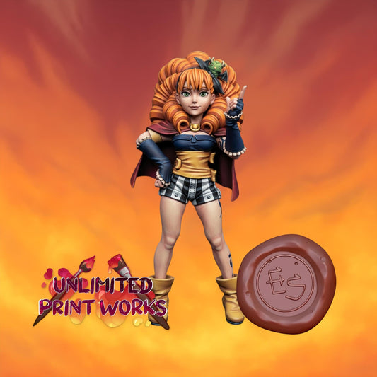Sorceress Mel Miniature - 28mm / 32mm / 36mm / 75mm - Ethan Savage Studios - Unpainted Resin Printed Figure for D&D, TTRPGs, and Board Games
