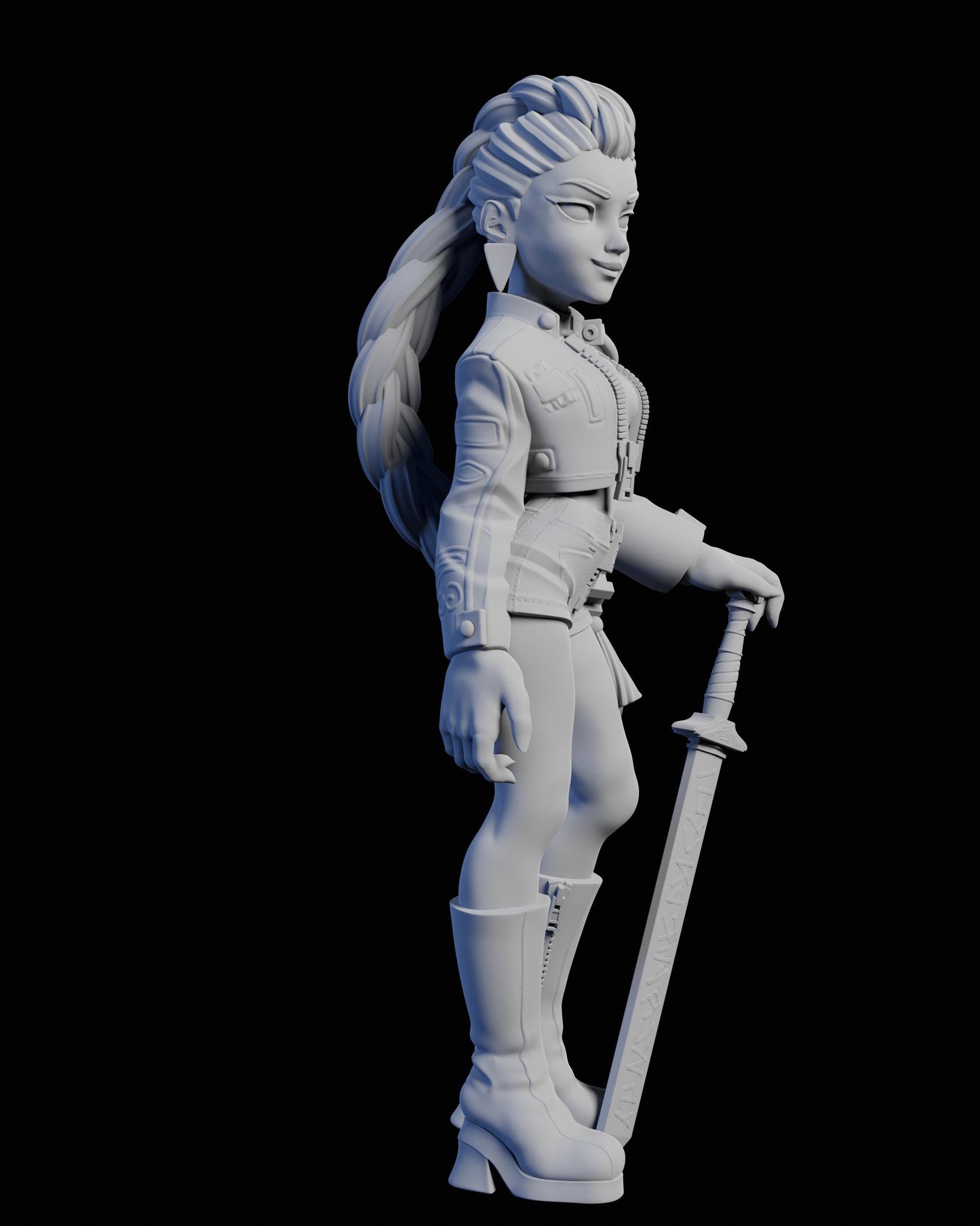 VALKYR//E Leader Miniature - 28mm / 32mm / 36mm / 75mm - Ethan Savage Studios - Unpainted Resin Printed Figure for TTRPGs, and Board Games