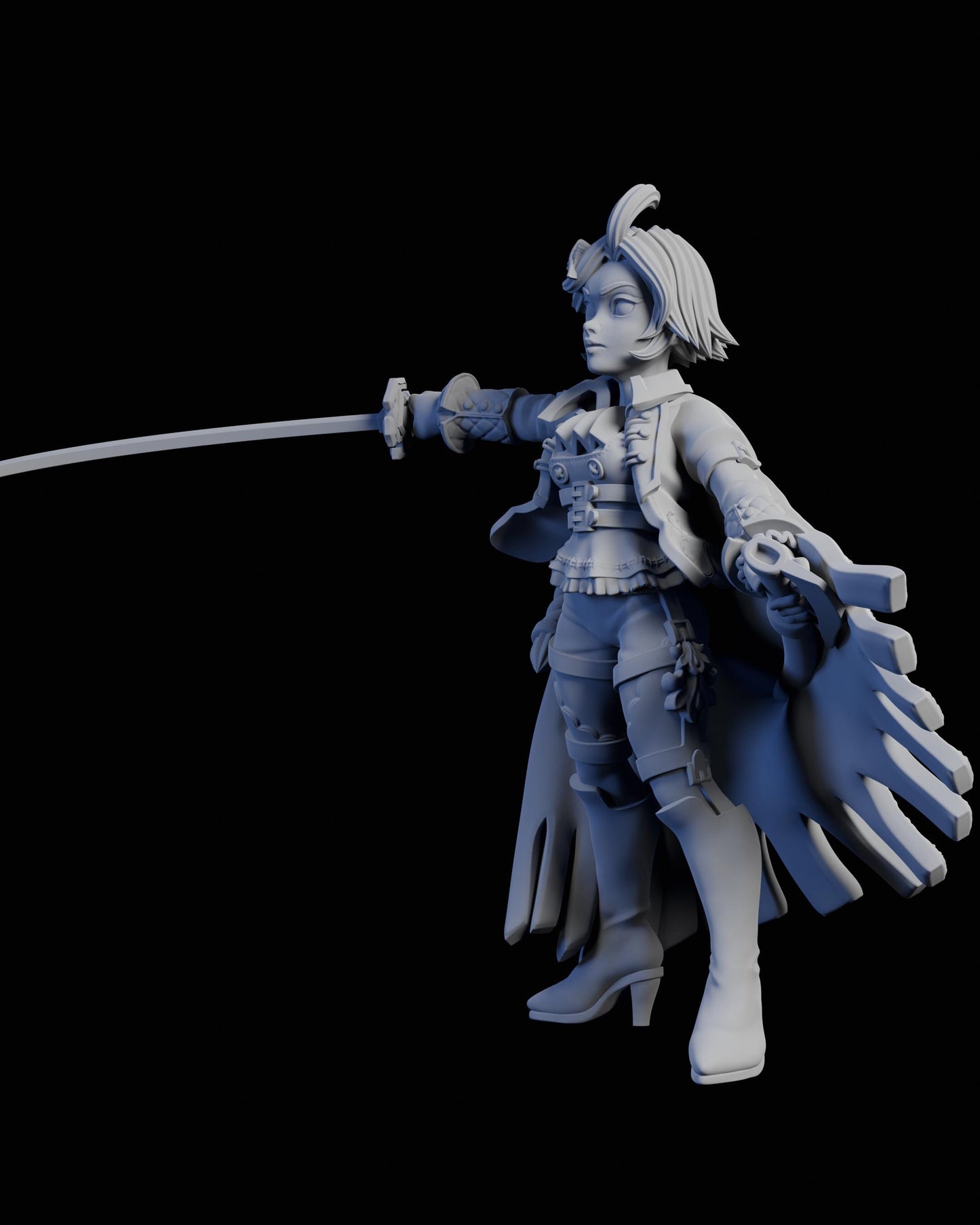 Crimson Whirlwind Miniature - 28mm / 32mm / 36mm / 75mm - Ethan Savage Studios - Unpainted Resin Printed Figure for TTRPGs, and Board Games