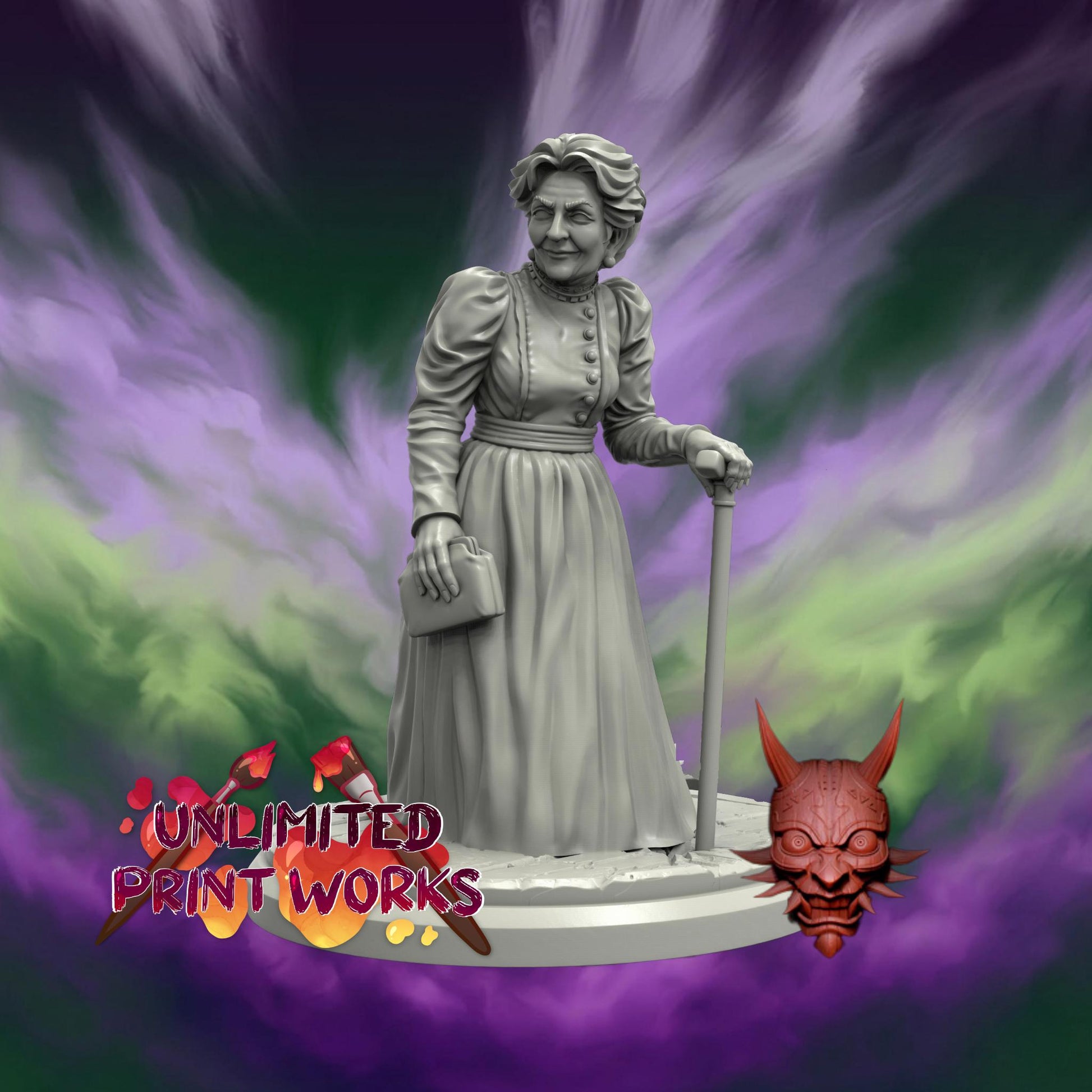 Benefactress Miniature - 28mm / 32mm / 36mm - Adaevy Creations - Resin Printed Figure for Arkham Horror