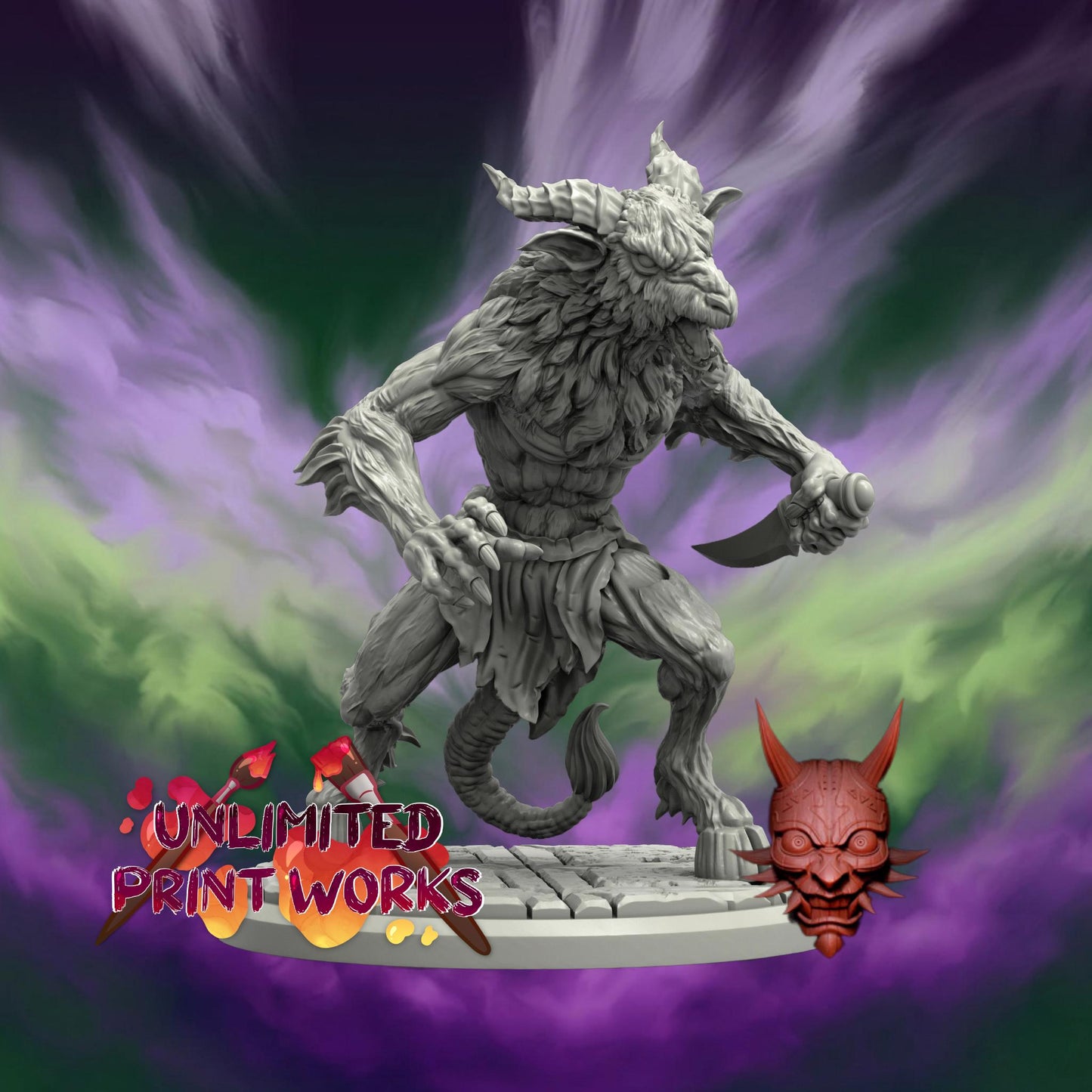 Goat Spawn Miniature - 28mm / 32mm / 36mm - Adaevy Creations - Resin Printed Figure for Arkham Horror