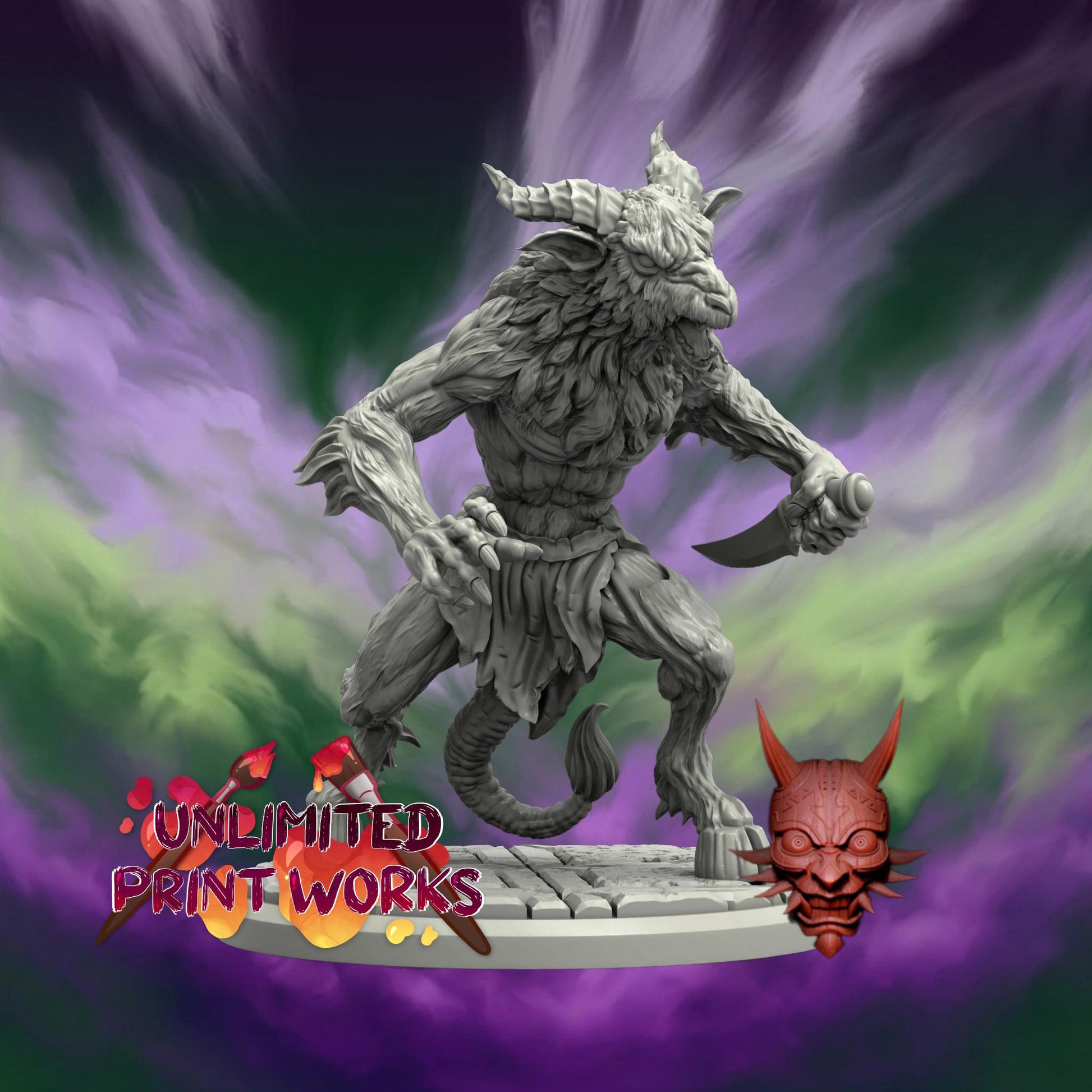 Goat Spawn Miniature - 28mm / 32mm / 36mm - Adaevy Creations - Resin Printed Figure for Arkham Horror