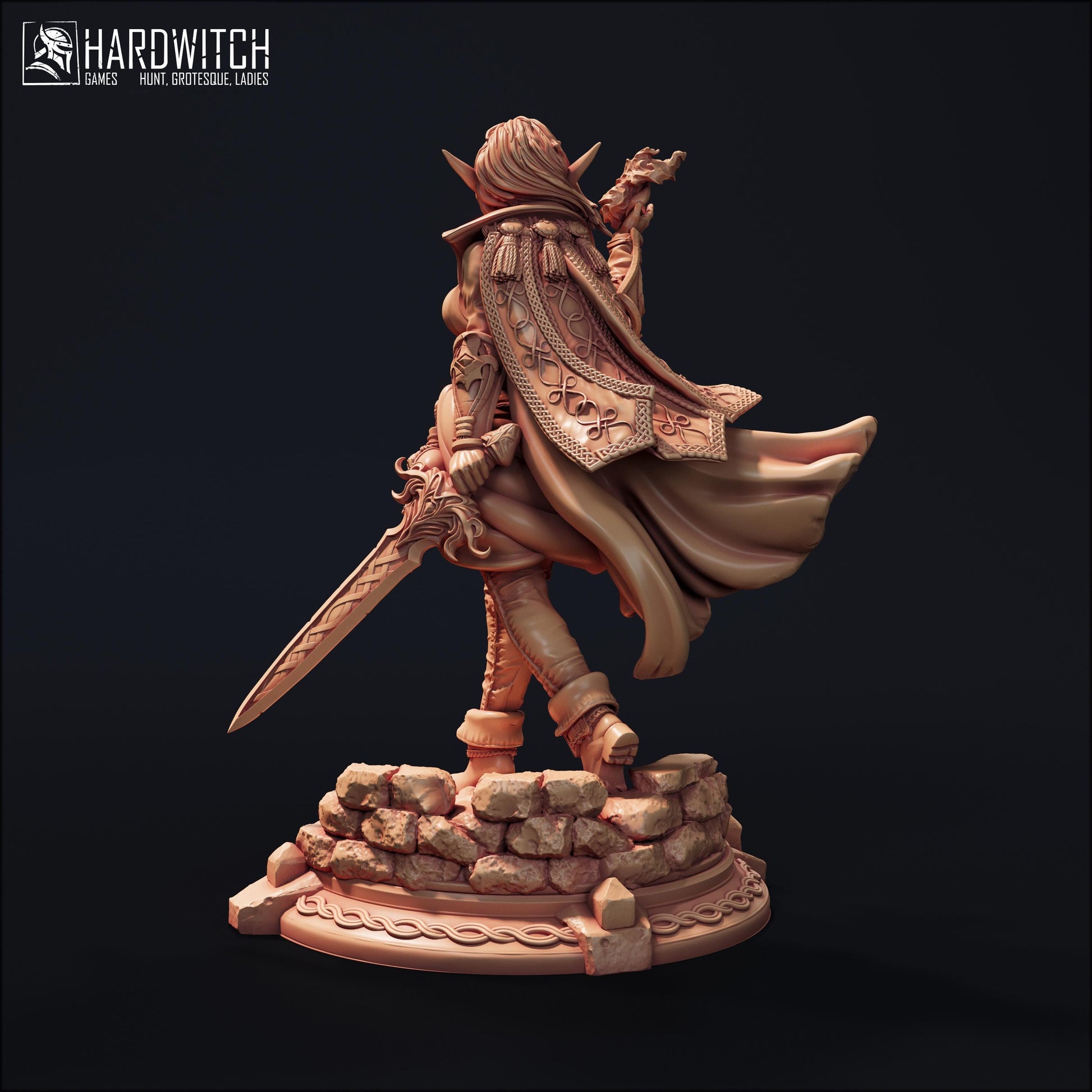 Arakea Farron Miniature - 28mm / 32mm / 36mm / 75mm - HardWitch Games - Resin Printed Figure for D&D, TTRPGs, and Board Gaming