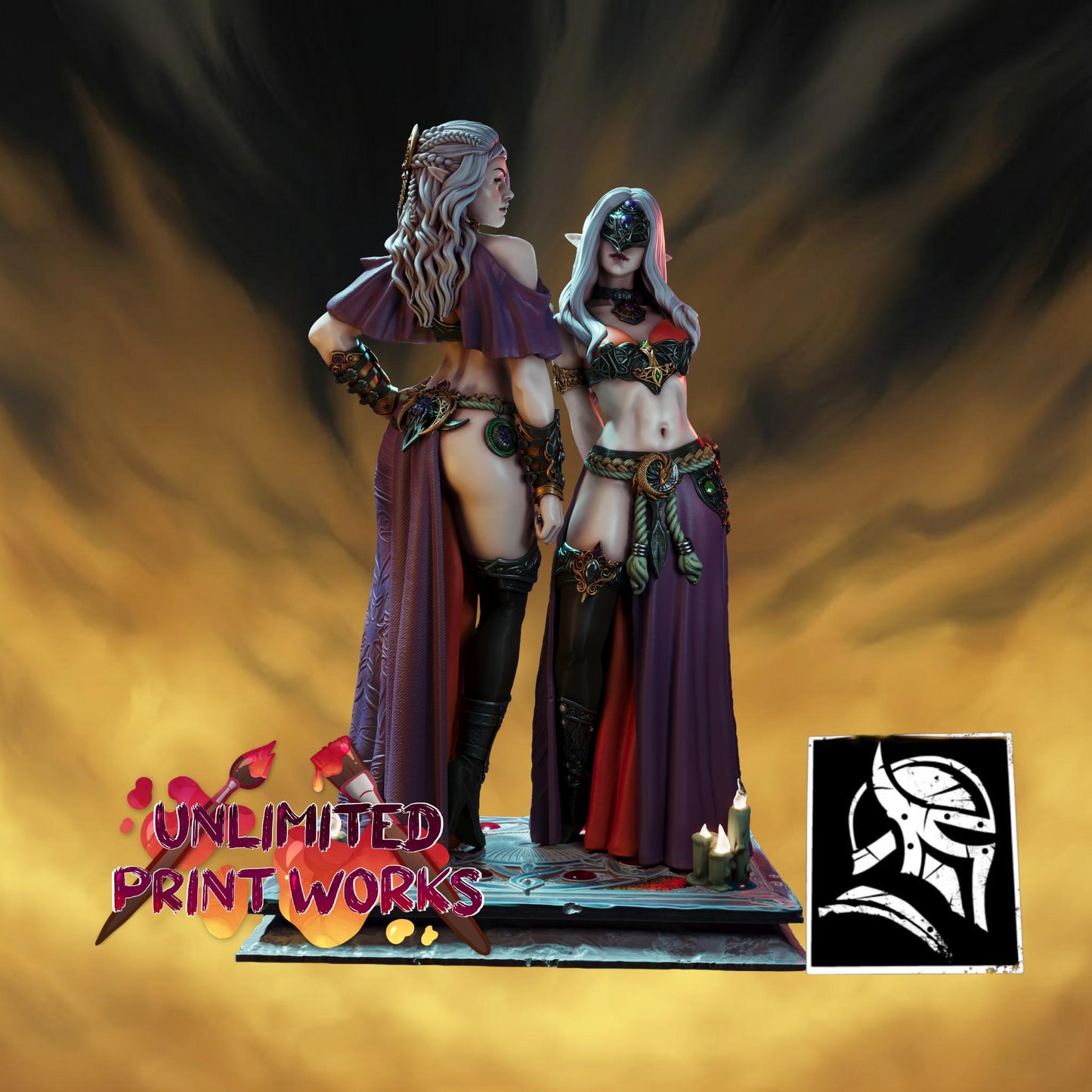 Echoes from the Umbra Miniature (w/NSFW Variation) - 28mm / 32mm / 36mm / 75mm - HardWitch Games - Resin Printed Figure for TTRPGs