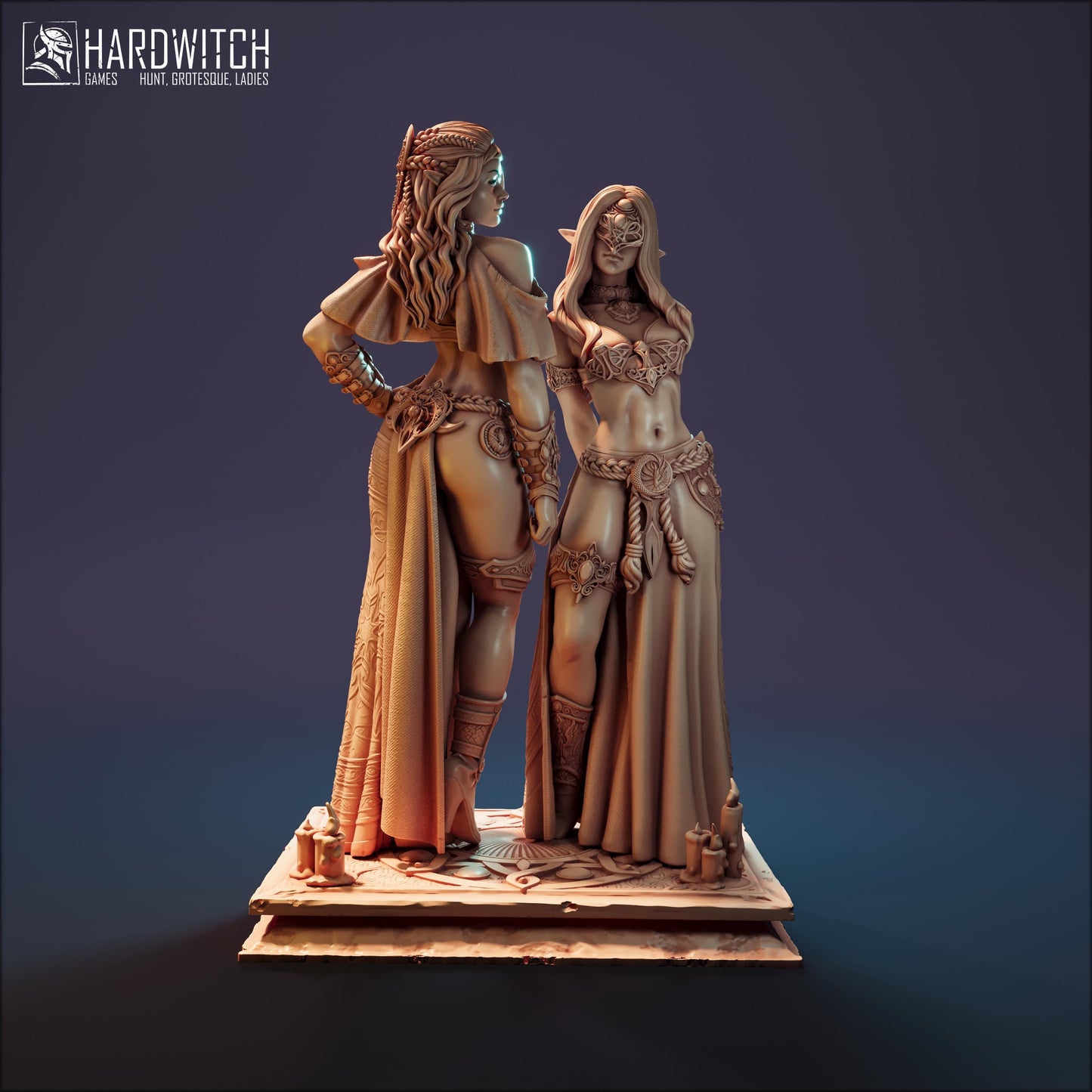 Echoes from the Umbra Miniature (w/NSFW Variation) - 28mm / 32mm / 36mm / 75mm - HardWitch Games - Resin Printed Figure for TTRPGs