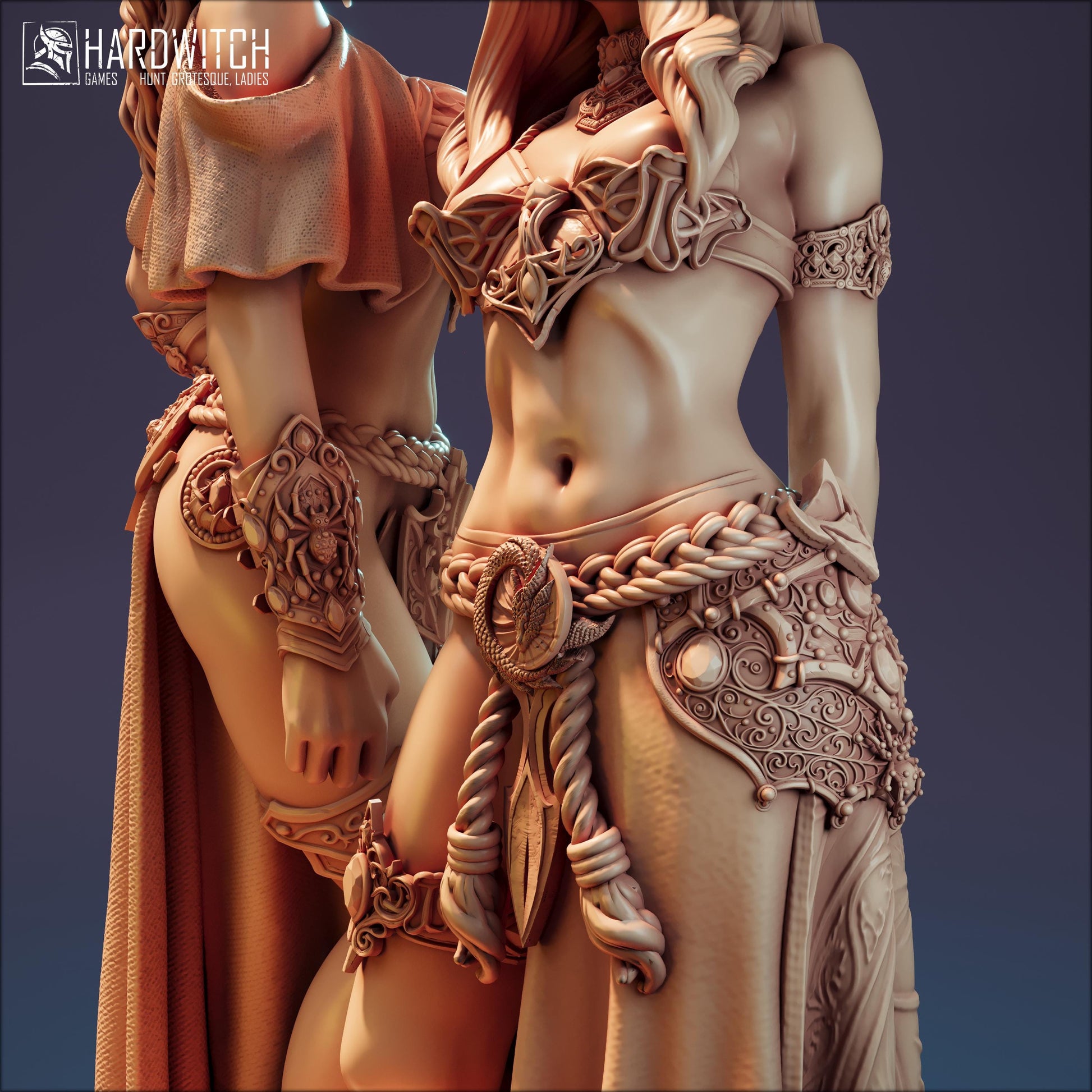 Echoes from the Umbra Miniature (w/NSFW Variation) - 28mm / 32mm / 36mm / 75mm - HardWitch Games - Resin Printed Figure for TTRPGs
